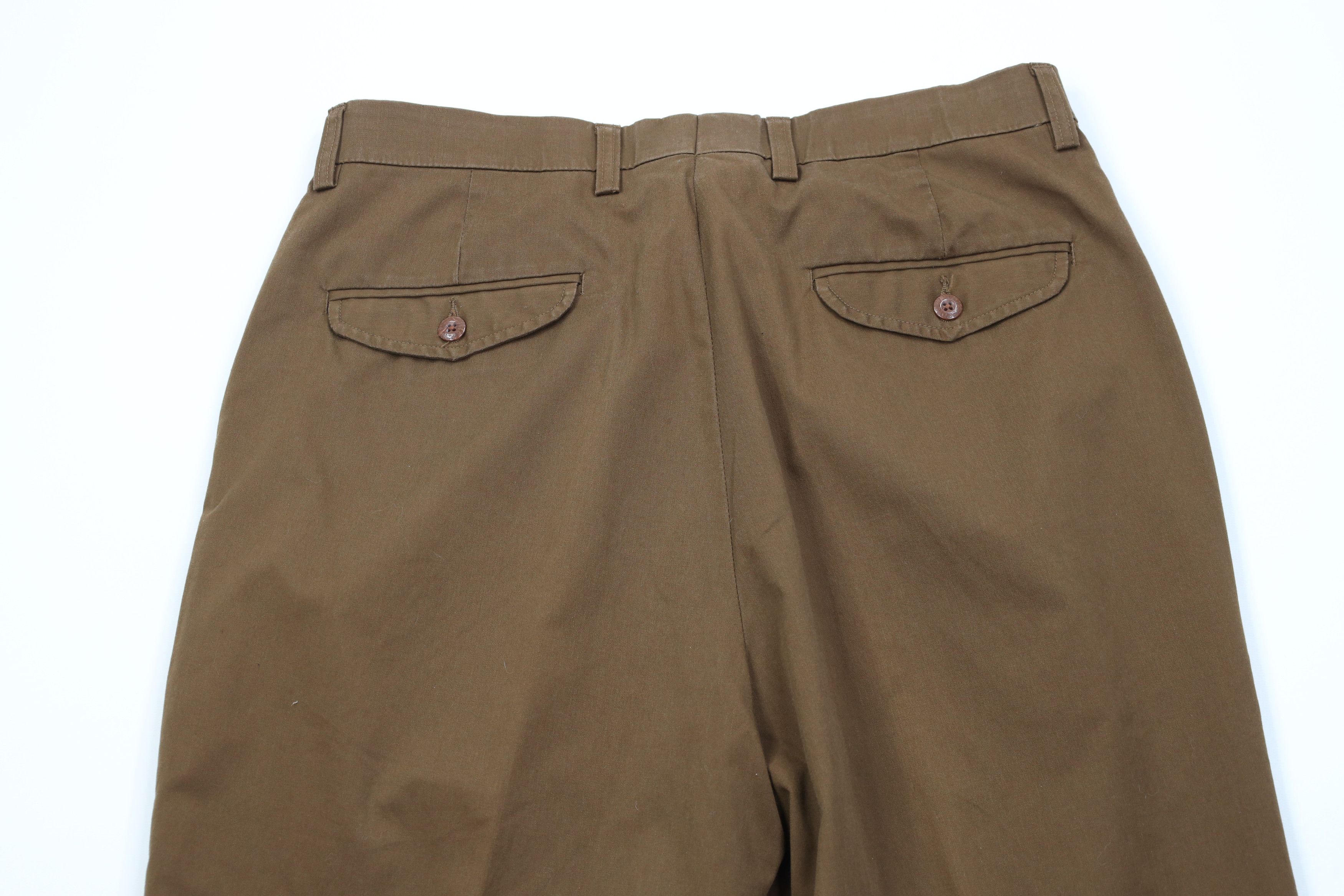 Orvis Vintage 90s Orvis Faded Wide Leg Chino Pants Trousers Brown Size US 34 / EU 50 - 10 Thumbnail