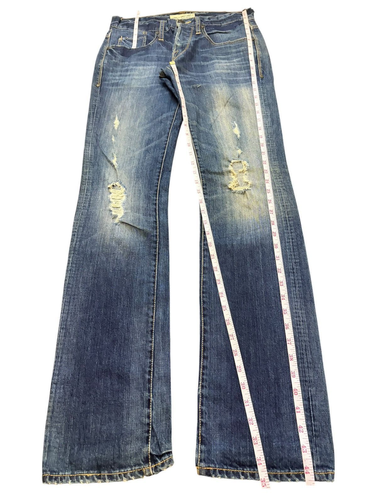Jimmy Taverniti Vintage Jimmy Taverniti Faded Wash Distressed Jeans Size 31" - 7 Thumbnail