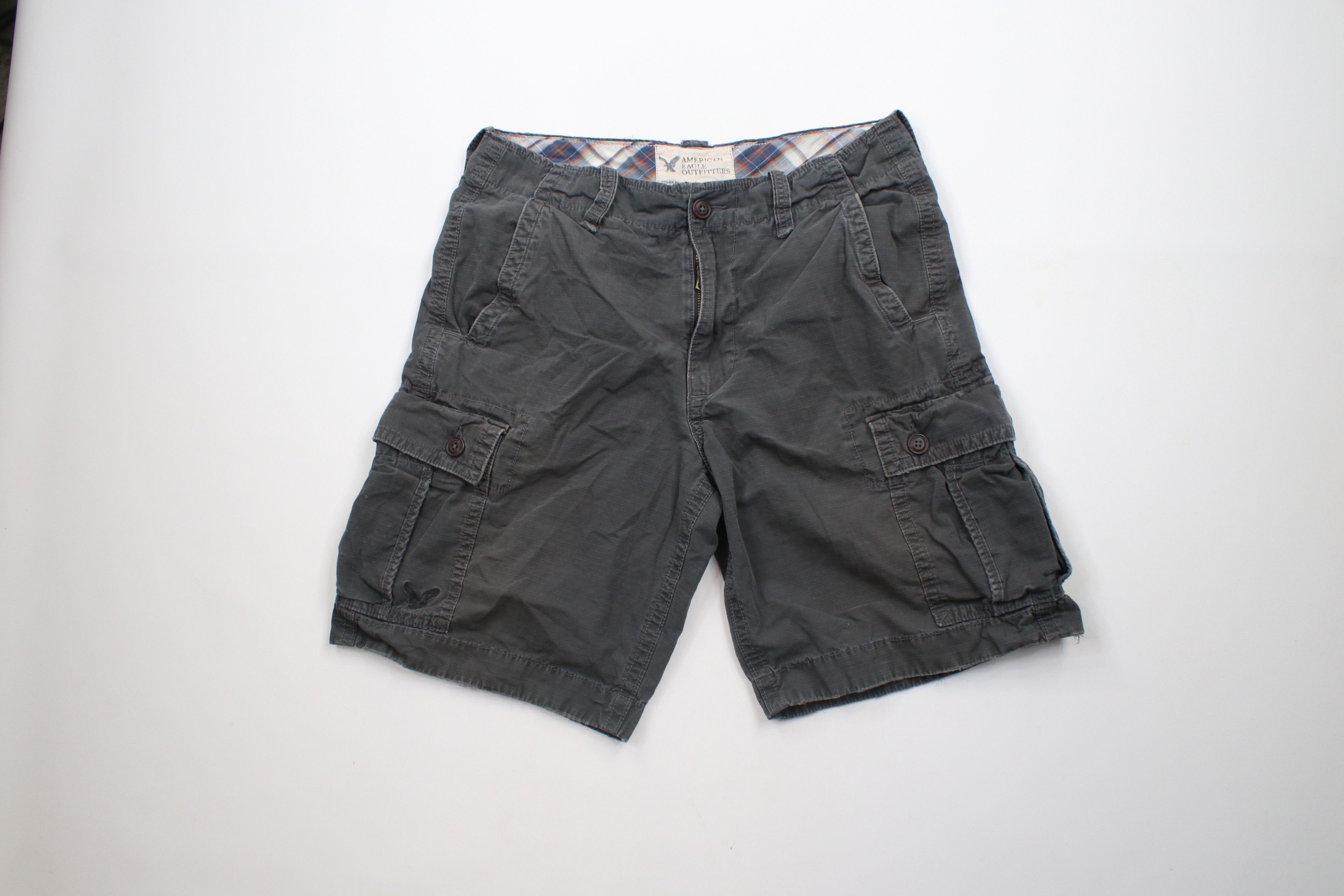 American Eagle Outfitters × Vintage Vintage Y2K American Eagle Outfitters Ripstop Cargo Shorts Size US 34 / EU 50 - 1 Thumbnail