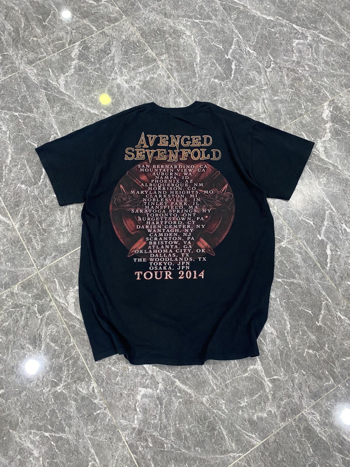 Band Tees × Vintage Vintage Avenged Sevenfold Tour 2014 Tshirt Size US M / EU 48-50 / 2 - 2 Thumbnail