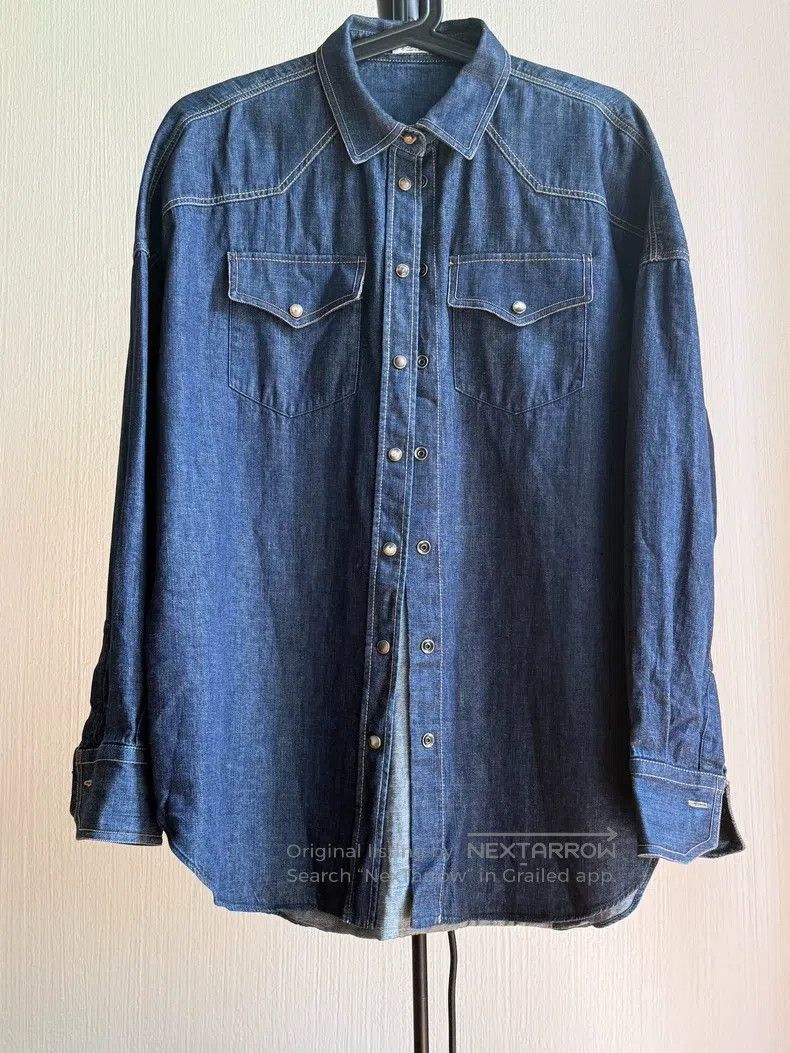 Brunello Cucinelli Brunello Cucinelli Denim Shirt Size L / US 10 / IT 46 - 1 Thumbnail