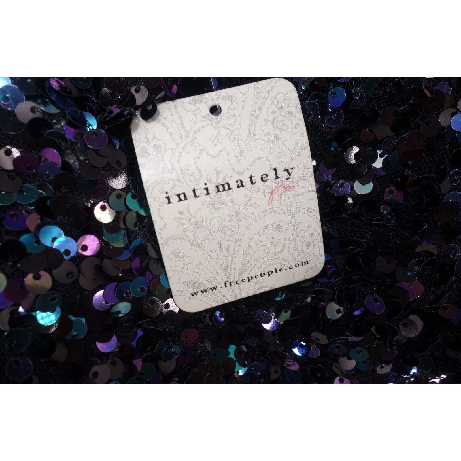 Free People NEW Free People Intimately Big Night Sequin Crop Top BLACK Size L / US 10 / IT 46 - 4 Thumbnail