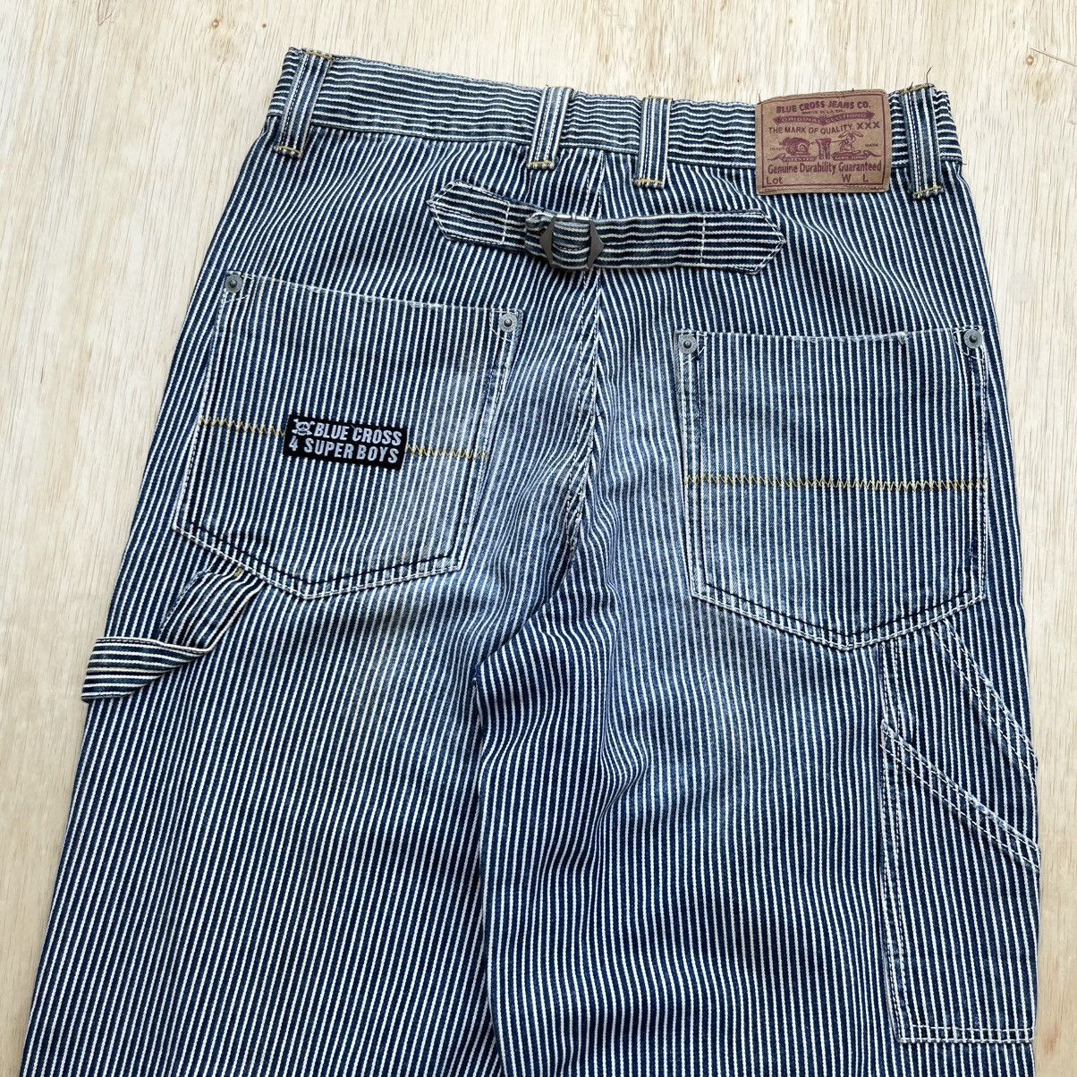 Japanese Brand BLUE CROSS JEANS CO HICKORI CARPENTER JAPAN RARE Size US 27 - 1 Thumbnail