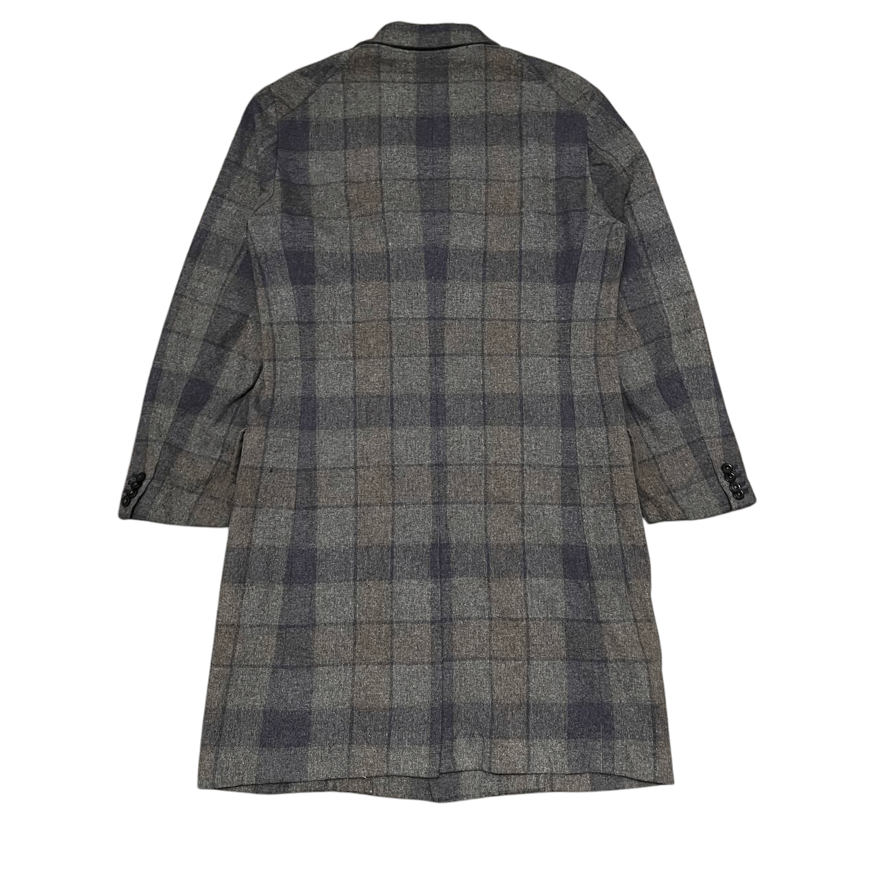 Japanese Brand 9CM Made In Japan Plaid Long Coat Size US M / EU 48-50 / 2 - 10 Thumbnail