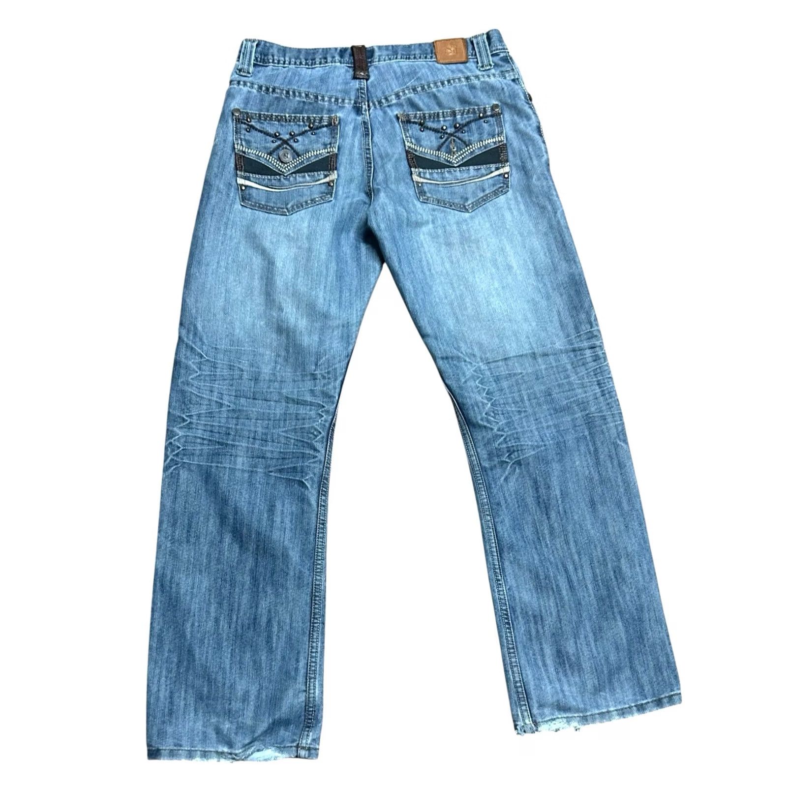 Denime 96 North Fit Slim Straight Jean Pant Sz 16 Blue Denim Vintage Y2K Womens Jeans 90s Size 38" / US 16 / IT 52 - 6 Thumbnail