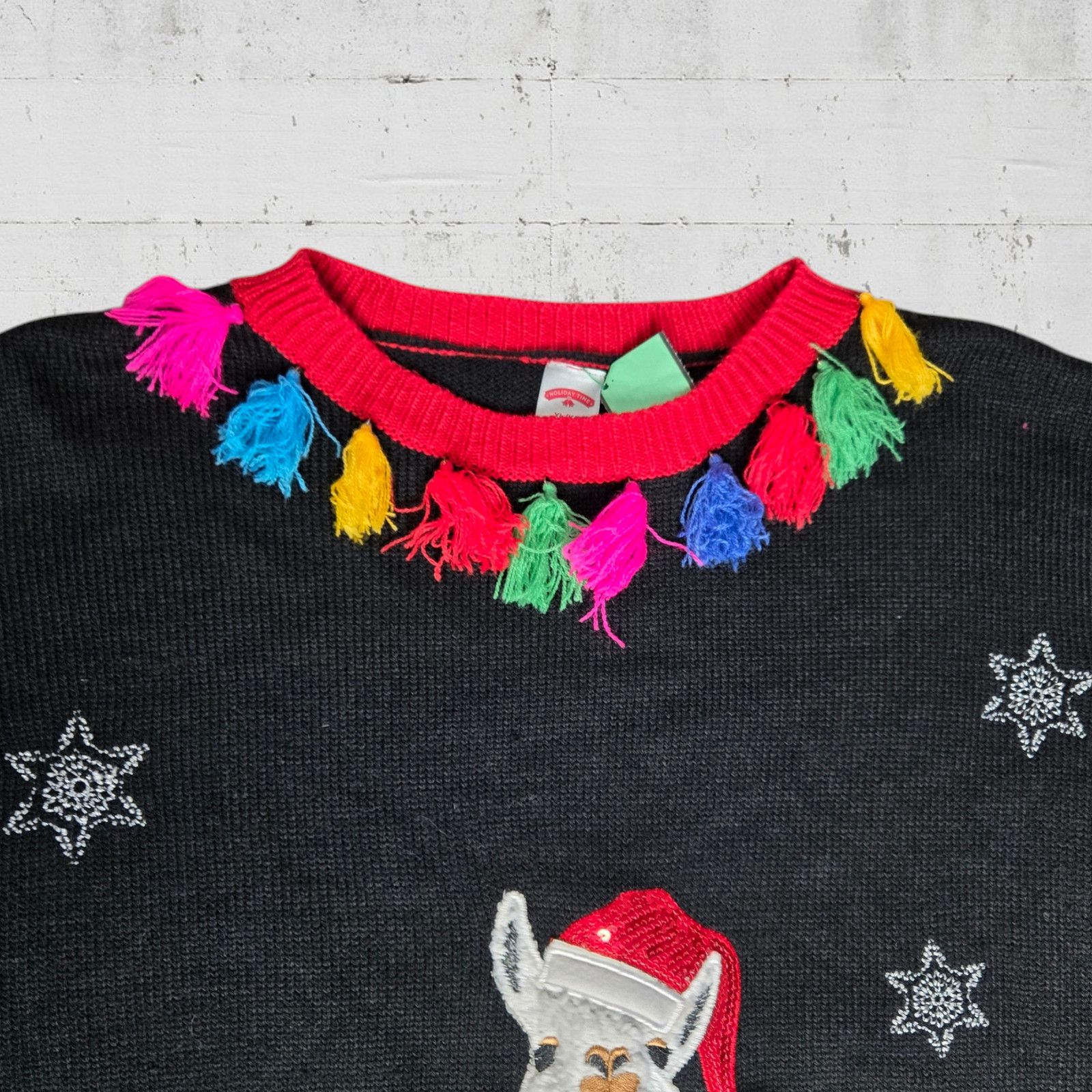 Other Black Llama Colorful Knitted Sweater Size XL Size XL / US 12-14 / IT 48-50 - 4 Thumbnail
