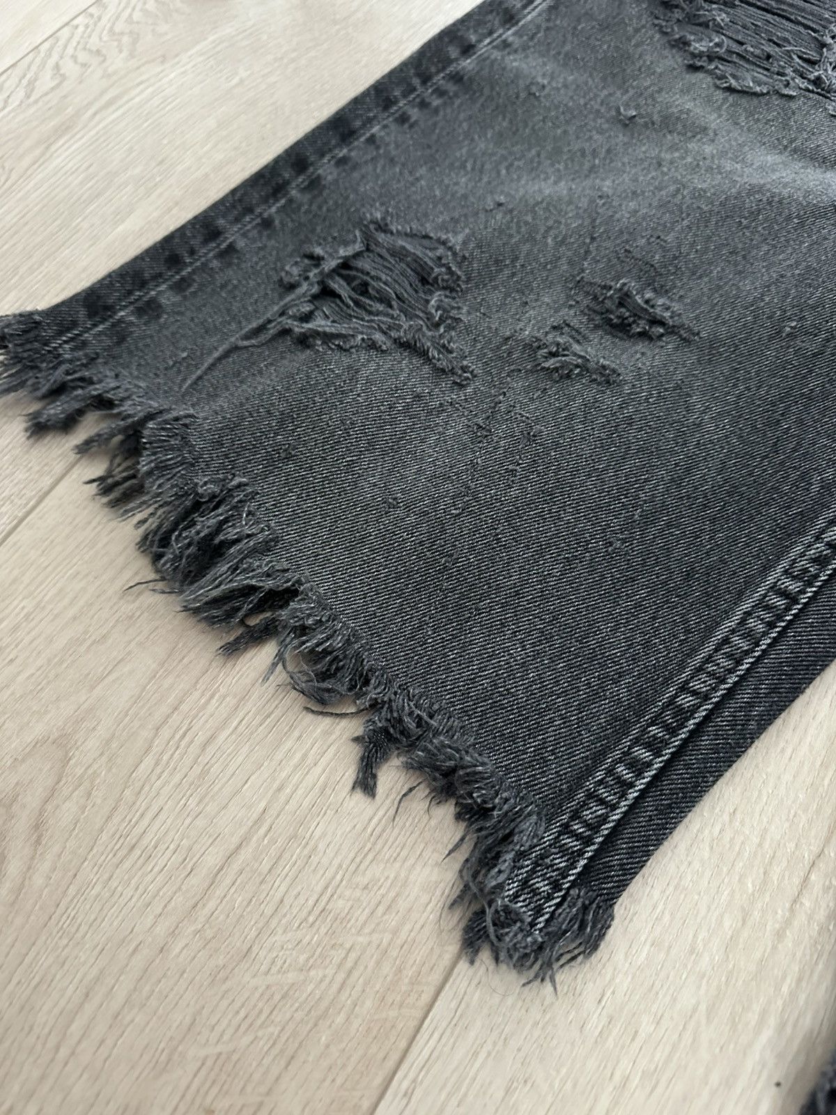 Other Zara x Custom Destressed Denim Shorts Size US 29 - 3 Thumbnail
