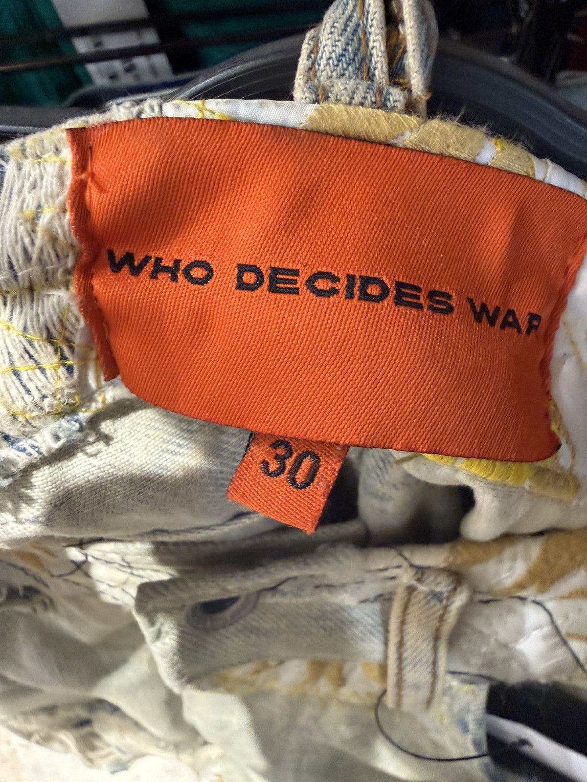 Who Decides War Who Decides War Embroidered Distressed Floral Size US 30 / EU 46 - 3 Thumbnail