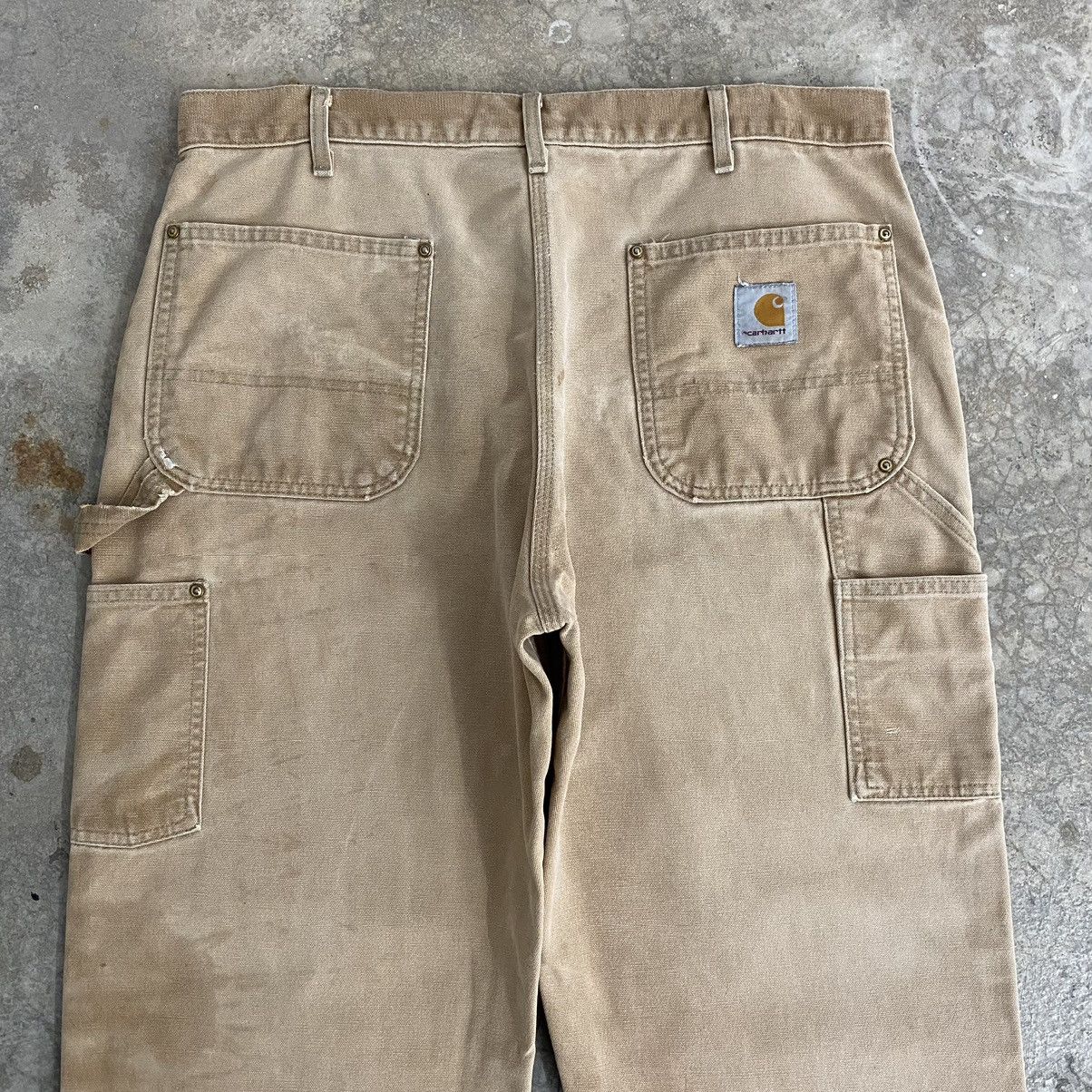 Carhartt Vintage Carhartt Double Knee Faded Tan Carpenter Pants Size US 35 - 17 Thumbnail
