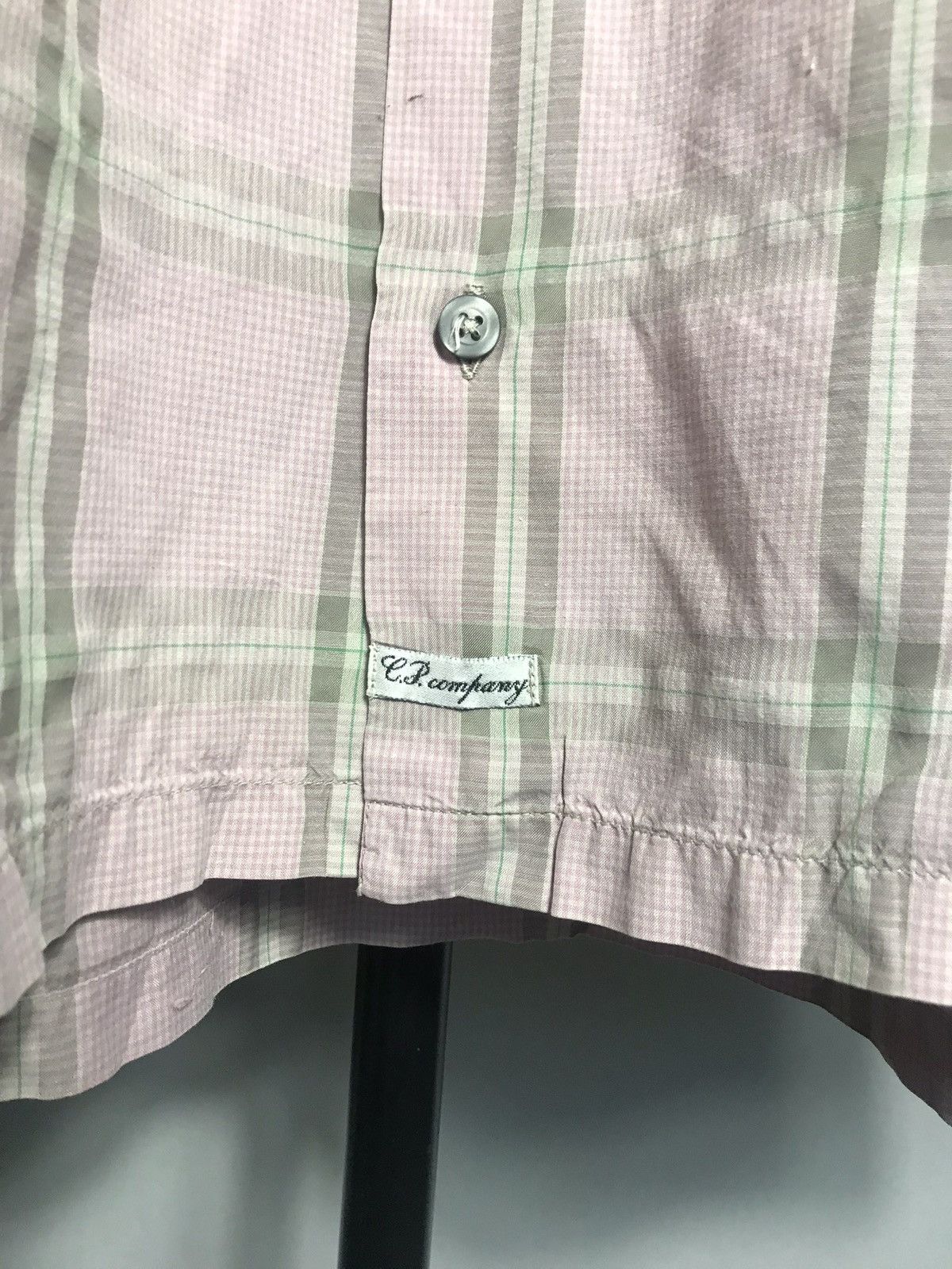 Vintage C.P. Company plaid mens shirt button pink short sleeve Size US L / EU 52-54 / 3 - 6 Thumbnail