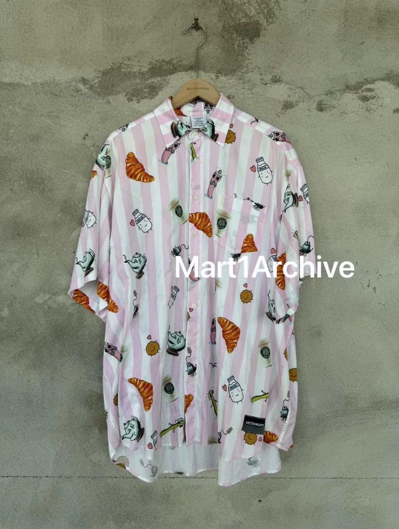 Vetements Vetements Cartoon Striped Short Sleeve Shirt Size US M / EU 48-50 / 2 - 1 Thumbnail
