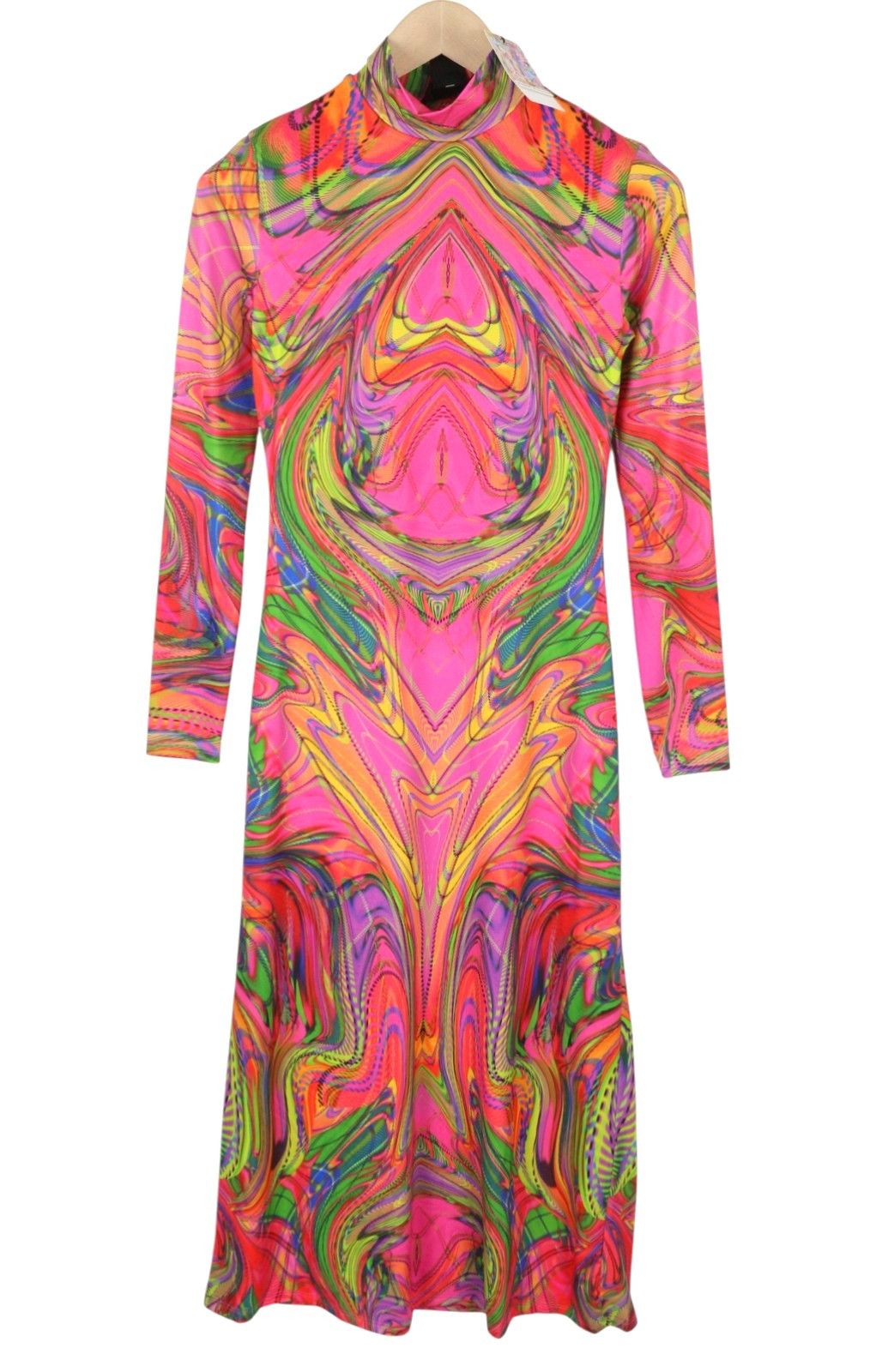 Desigual HEATHER S Multicolor Print Midi Dress 89029 Size S / US 4 / IT 40 - 4 Thumbnail