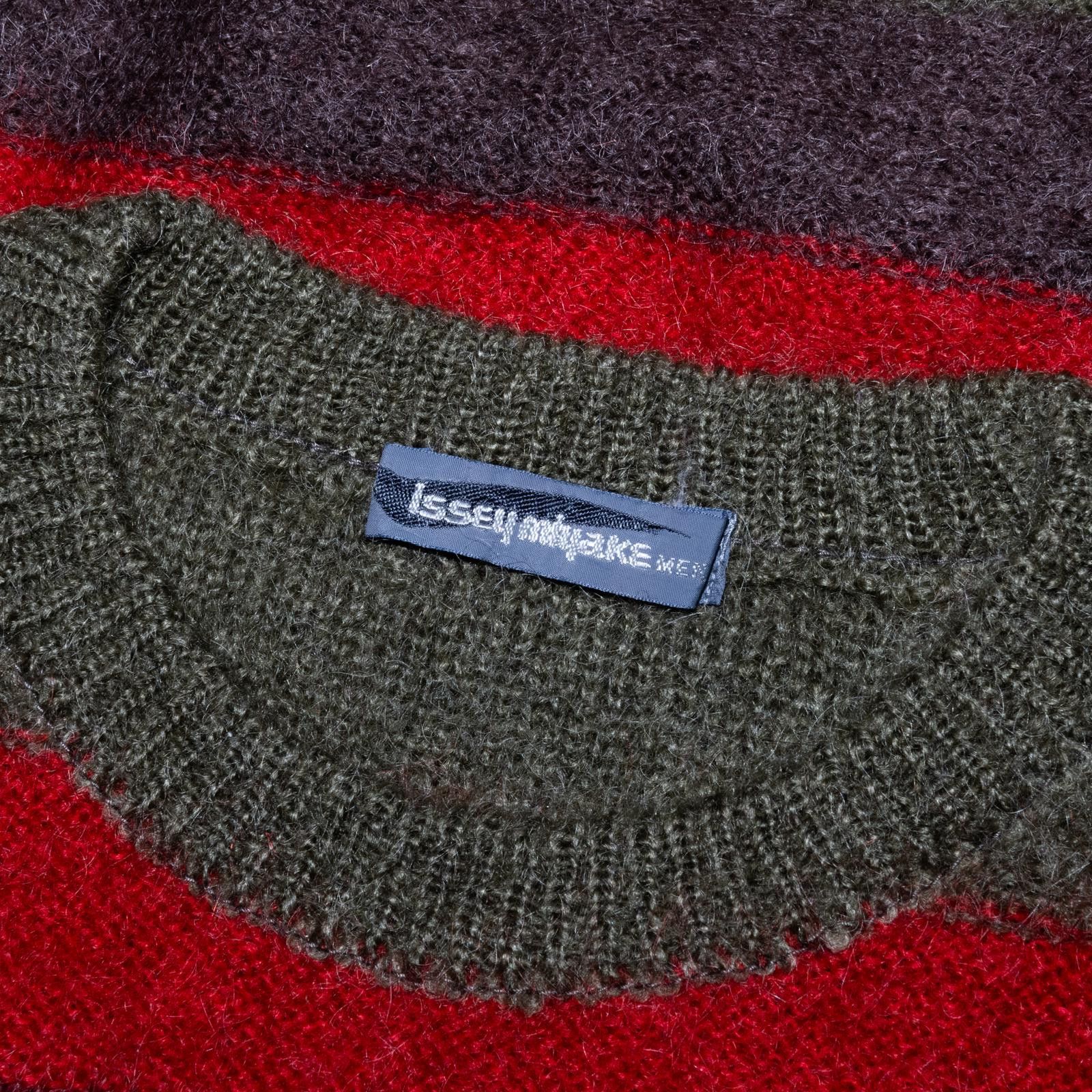 Issey Miyake 1980s Issey Miyake Mohair Wool Striped Sweater Size US L / EU 52-54 / 3 - 3 Thumbnail