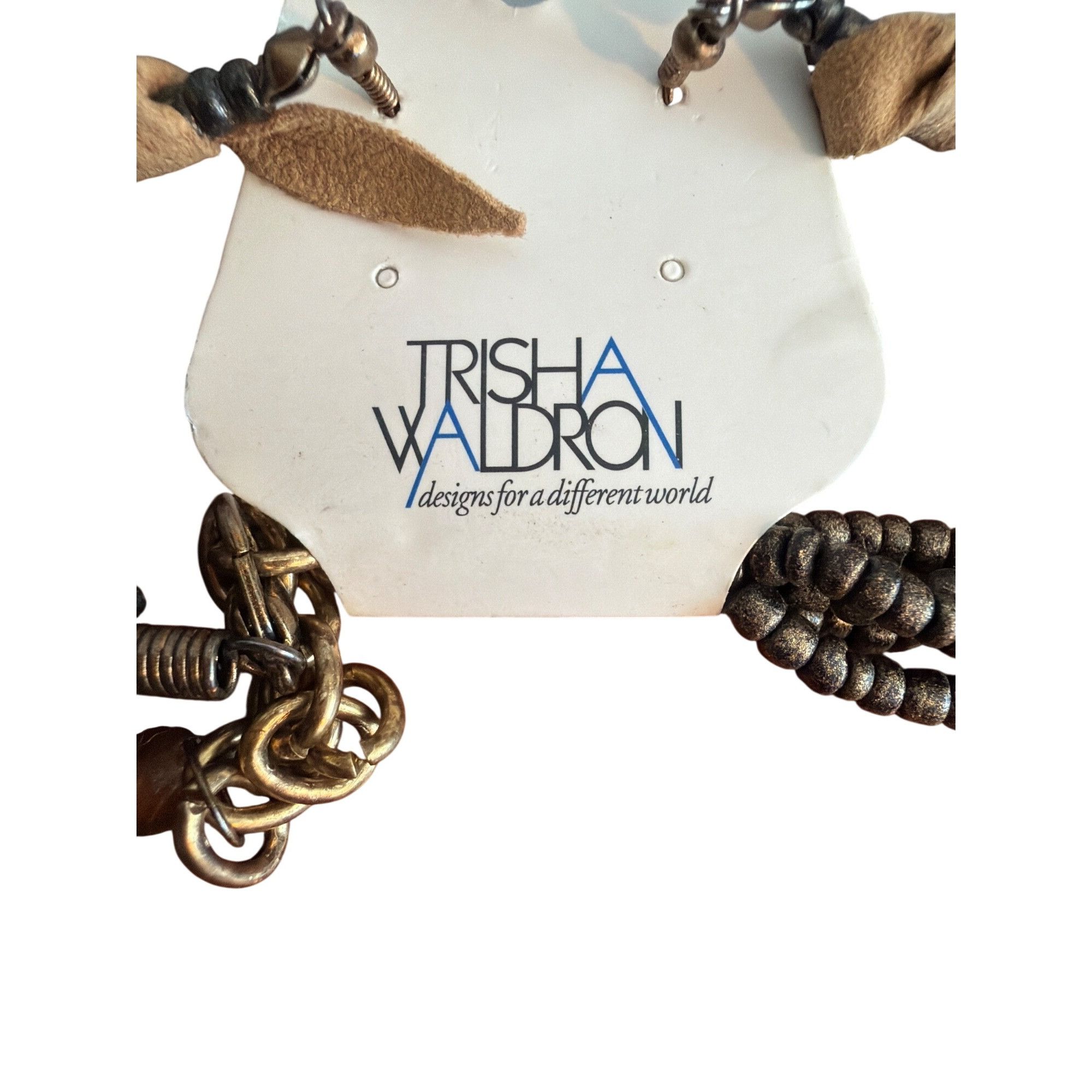 Other Trisha Waldron Leather & Bead Multistrand Necklace & Earring Size ONE SIZE - 5 Thumbnail