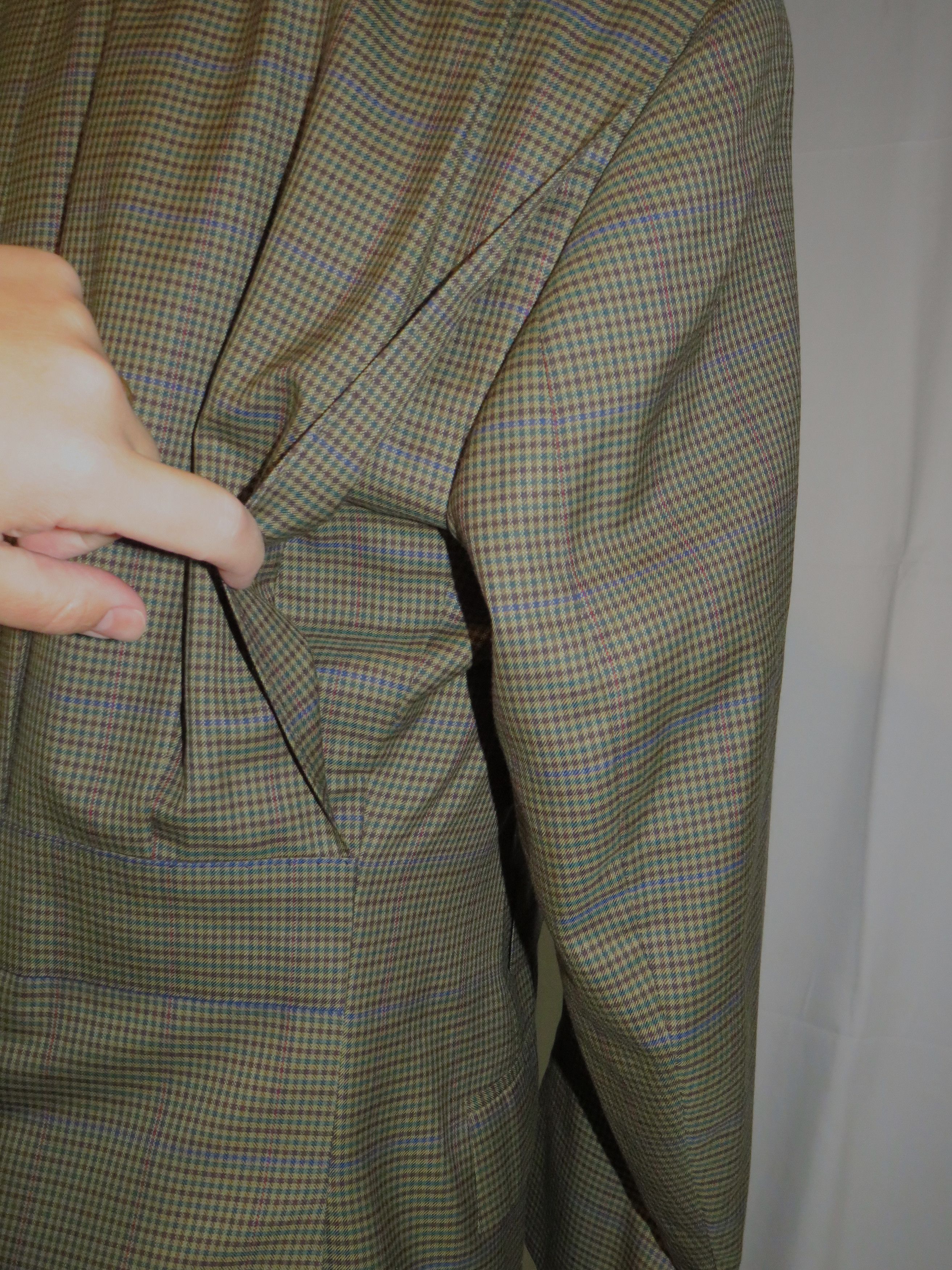 Bergdorf Goodman × Domenico Spano Bespoke Belted Guncheck Three Roll Two Hunting Suit 42R Size 42R - 15 Thumbnail