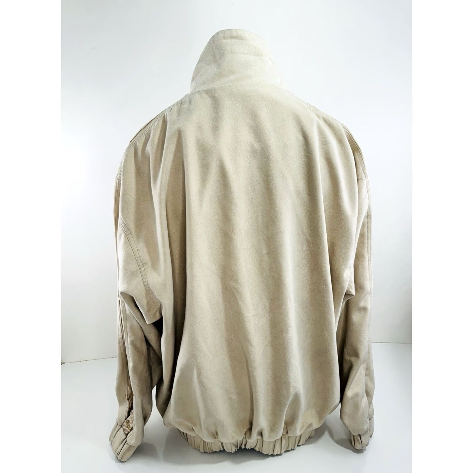 Vintage VINTAGE Benjam in 100 Dollars? Embroidered AL WISSAM Jacket - 2XL Beige Full Zip Men’s Urban EXCELLENT Size US XXL / EU 58 / 5 - 4 Thumbnail