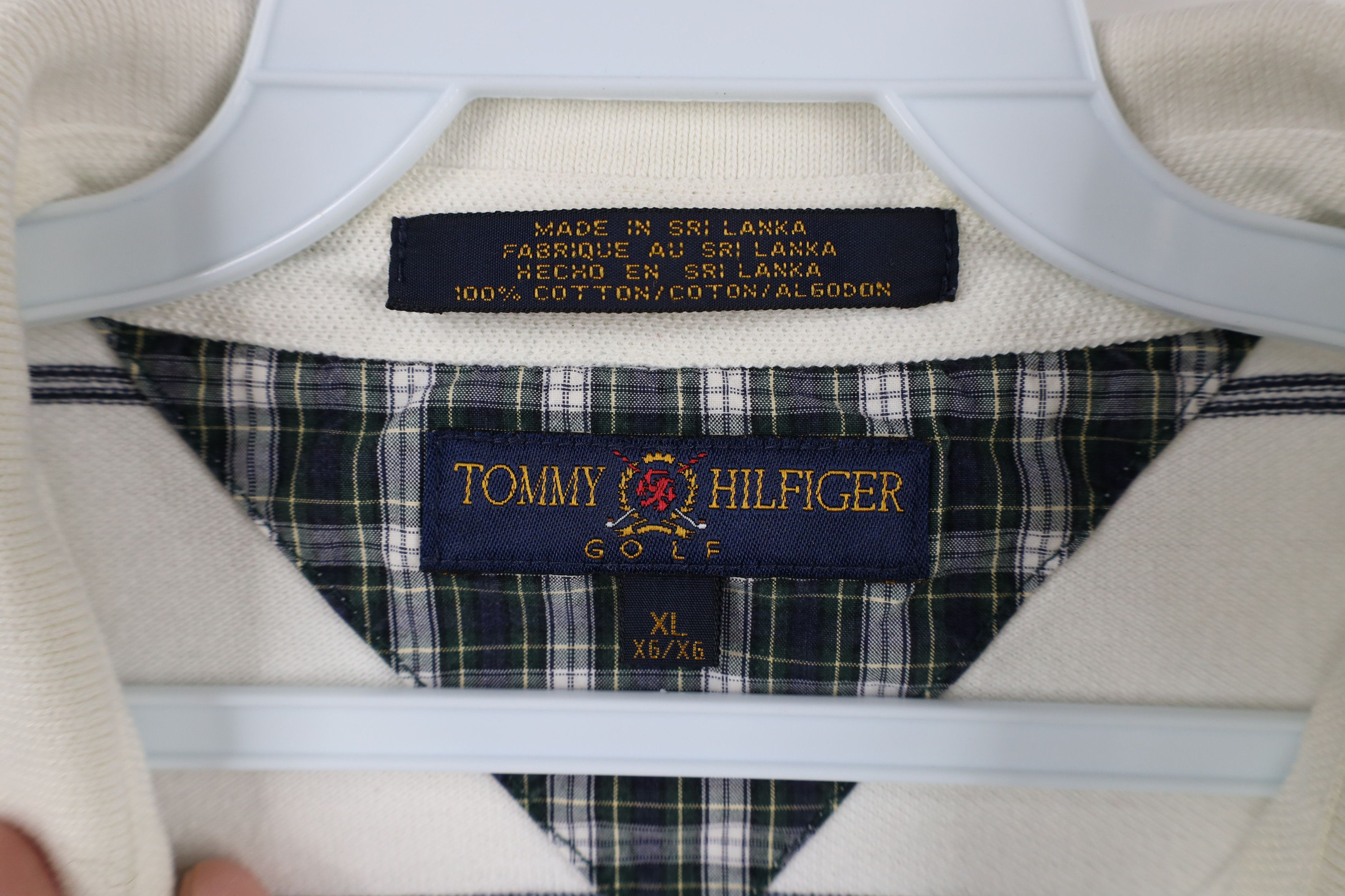 Tommy Hilfiger × Vintage Vintage Tommy Hilfiger Golf Logo Striped Collared Polo Shirt Size US XL / EU 56 / 4 - 6 Thumbnail