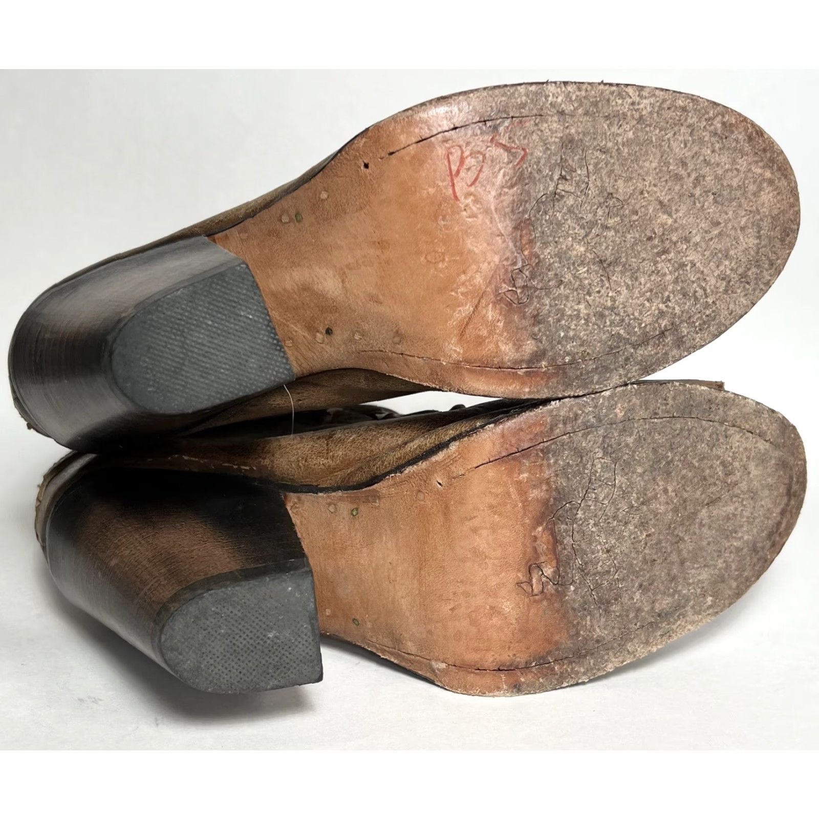 FREEBIRD VINTAGE Freebird By Steven Eagle Booties Peep Toe Leather Boots Brown Size 7 Womens Shoes Eagle Theme Size US 7 / IT 37 - 7 Thumbnail