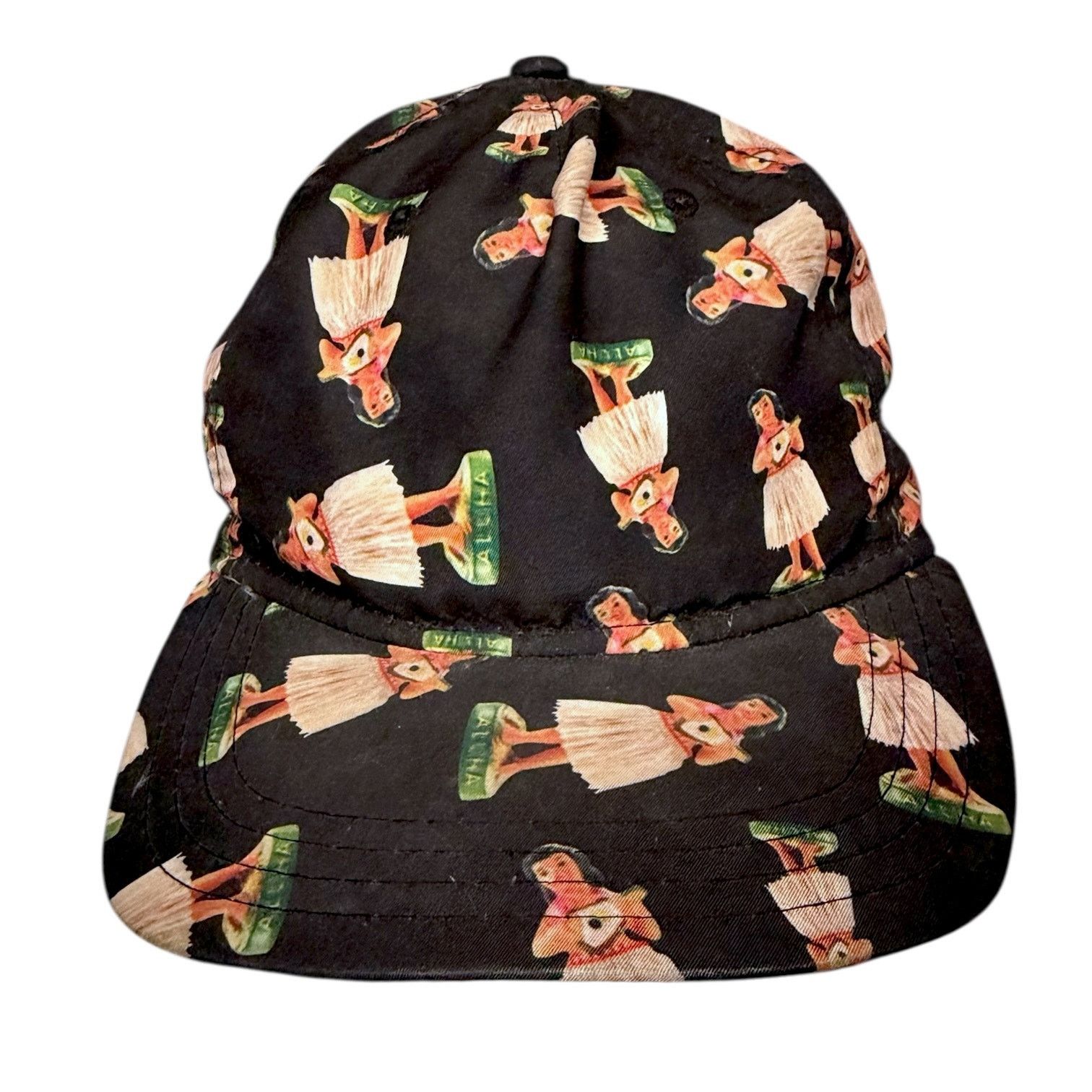 Vans Vans 5 Panel Hawaiian Hula Girl Print Black Hat Strap Cap OS Size ONE SIZE - 1 Thumbnail