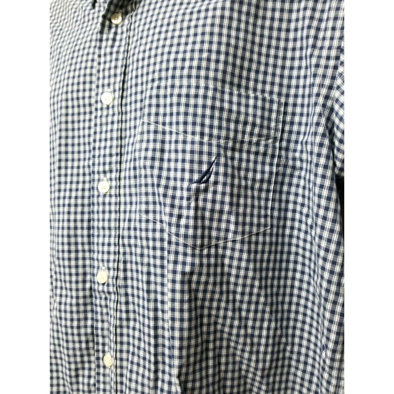 Nautica Nautica Shirt Mens Blue/White Plaid Button Front Long Sleeve L Size US L / EU 52-54 / 3 - 5 Thumbnail