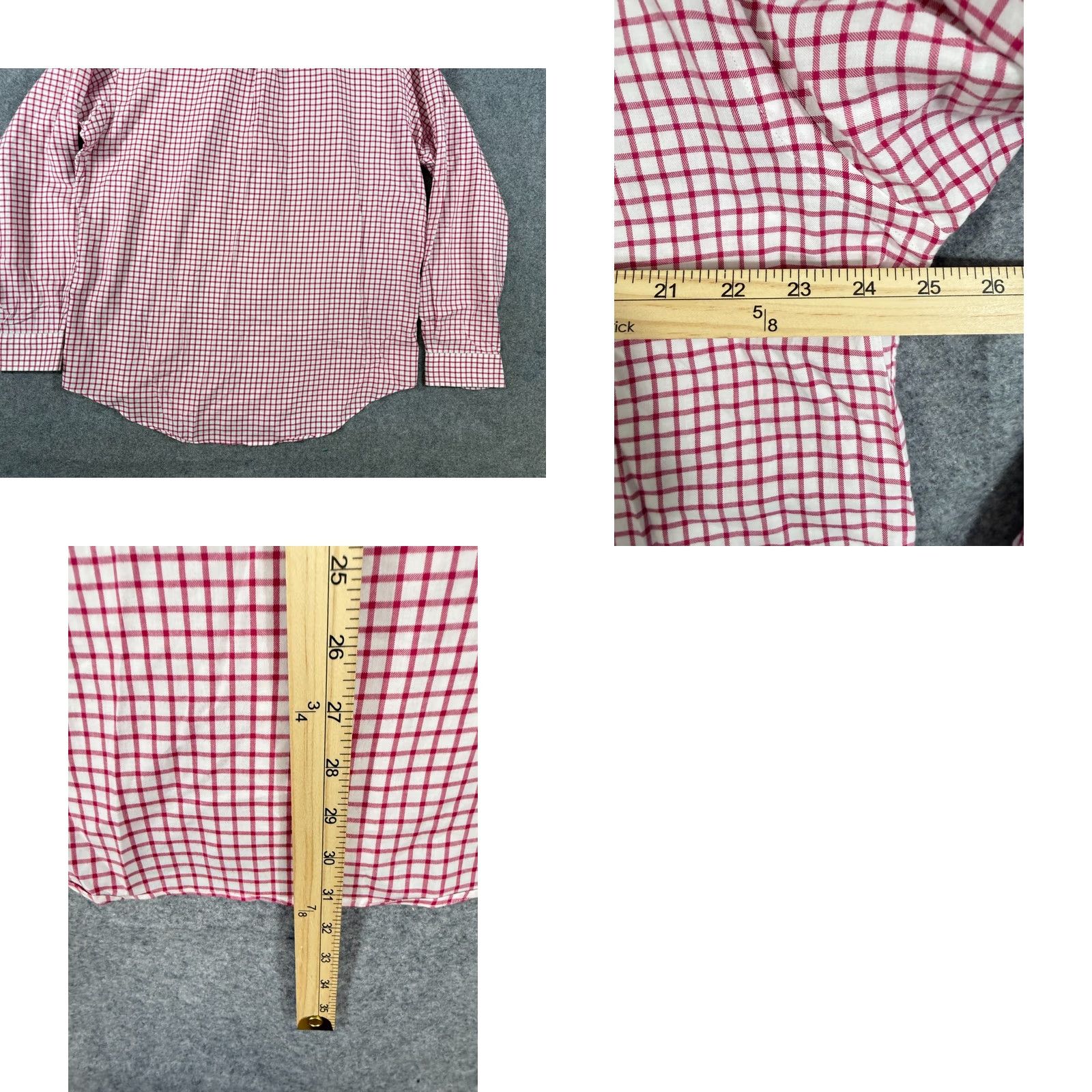 Ralph Lauren Ralph Lauren Shirt Mens L White Red Check Cotton Long Sleeve Button-Down Preppy Shirt Size US L / EU 52-54 / 3 - 9 Thumbnail
