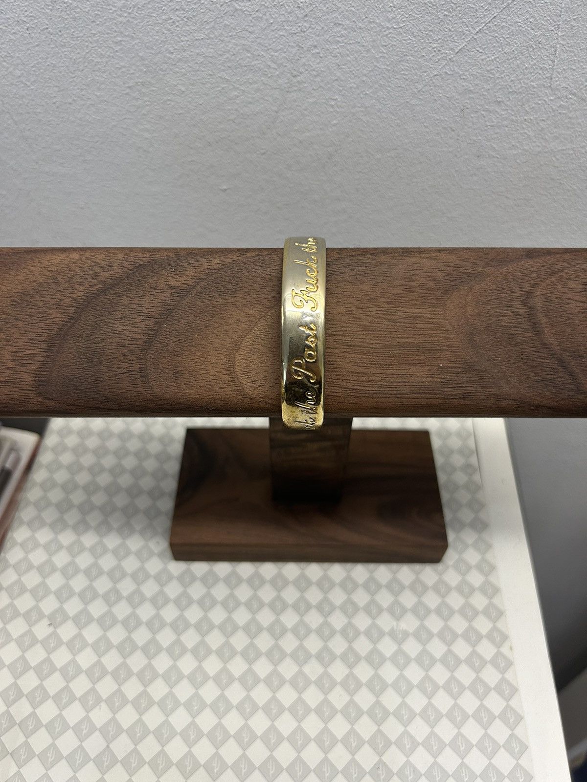 image of Undercover Silver Fuck The Past Fuck The Future Bracelets in Gold, Men's