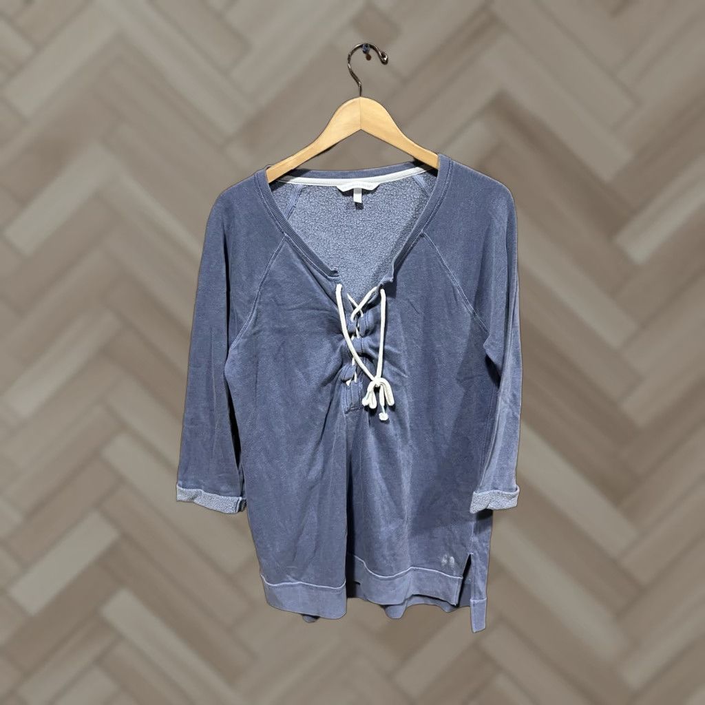Victoria's Secret Victoria Secret Womens Blue 3/4 Sleeve Pullover Sweatshirt Size Large Size L / US 10 / IT 46 - 1 Thumbnail