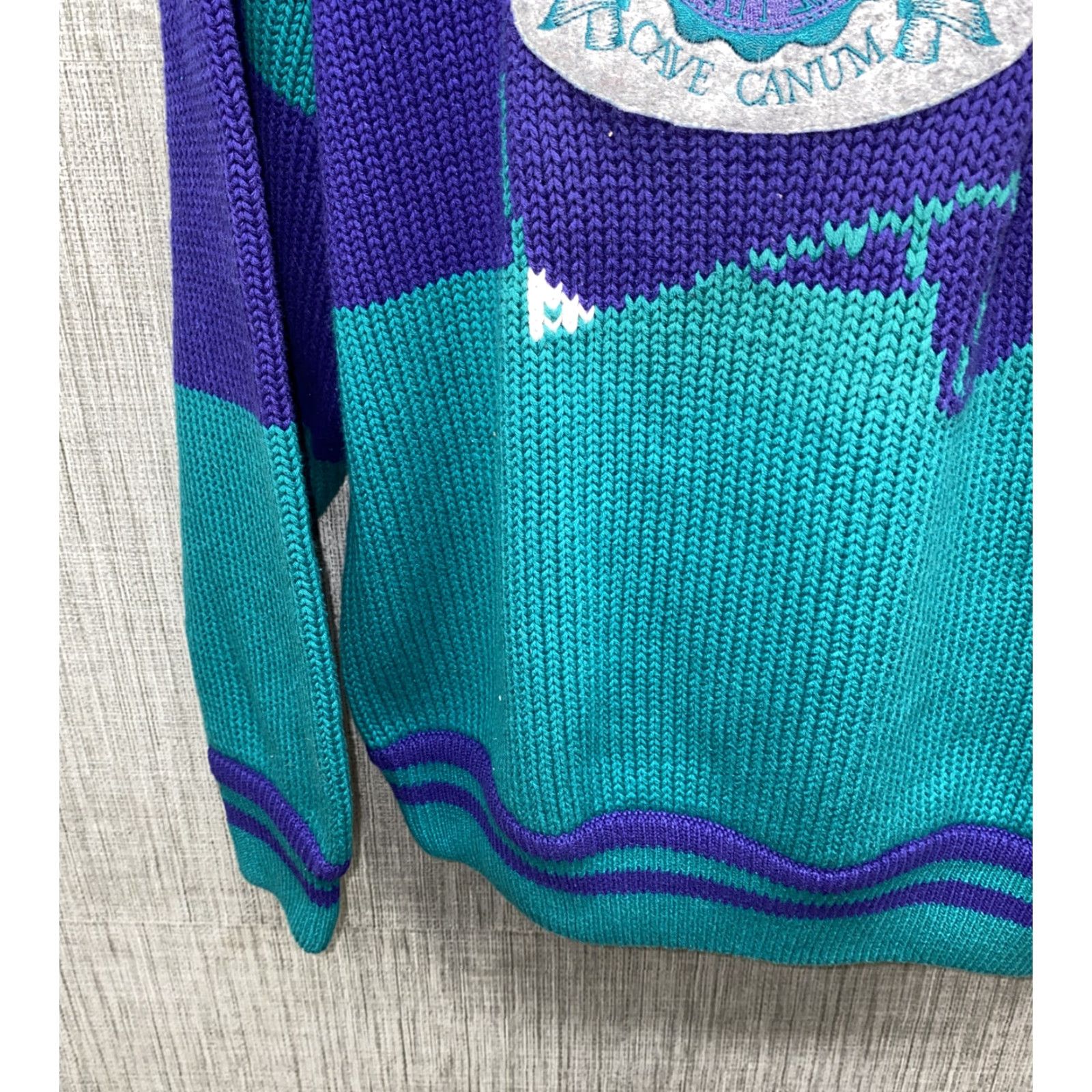 Gant VINTAGE GANT Varsity Cave Canum Crewneck Graphic Sweater Mens XL Green/Purple Crewneck Size XL Size US XL / EU 56 / 4 - 5 Thumbnail