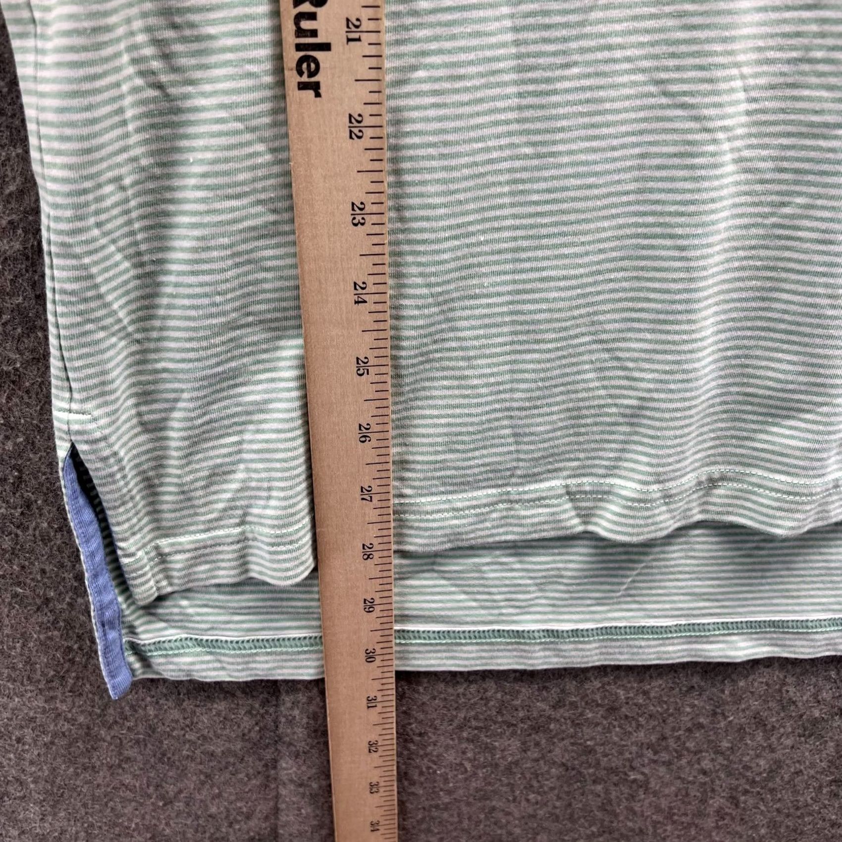 Ralph Lauren VINTAGE Ralph Lauren Polo Shirt Men S Green Striped Golf Preppy Casual Dress Shirt Size 36R - 7 Thumbnail