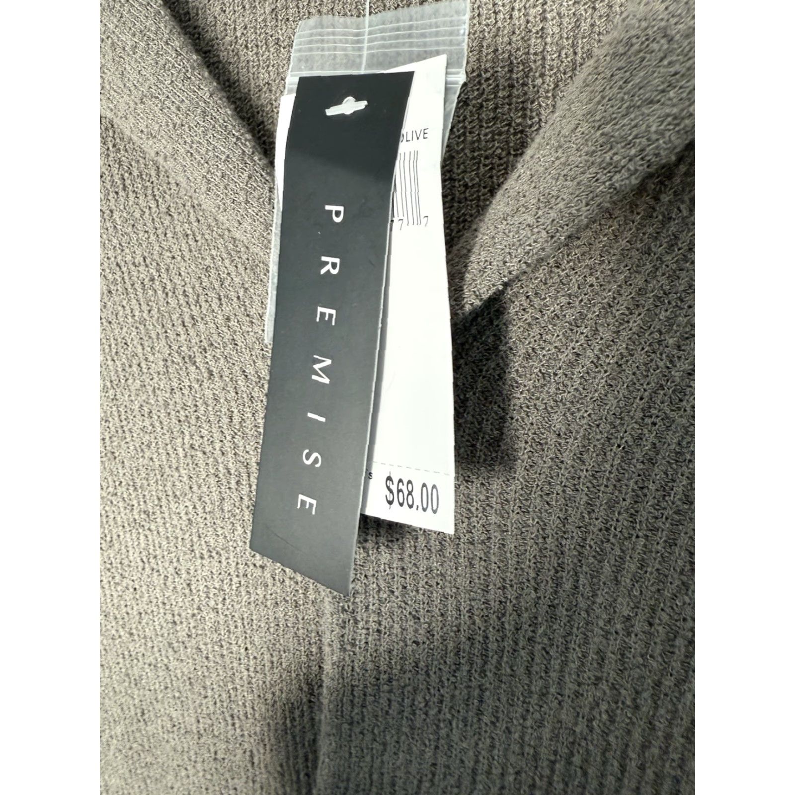 Vintage Premise Mens Polo Shirt Knit Cotton Short Sleeve Collar Front Button Regular M Gray Size US M / EU 48-50 / 2 - 4 Thumbnail