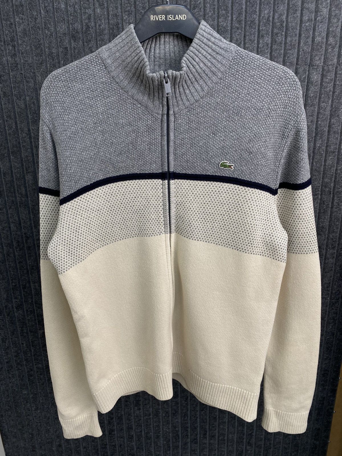 Lacoste Vintage Lacoste Full Zip Knit Jumper Size US M / EU 48-50 / 2 - 3 Thumbnail