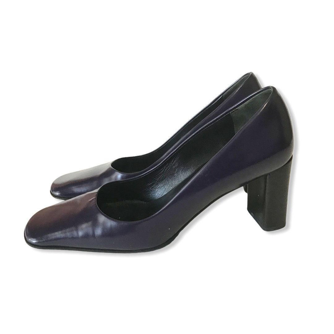 Prada Vintage Prada Pumps Purple Square Toe Block Heel Size 6.5 Size US 6.5 / IT 36.5 - 7 Thumbnail