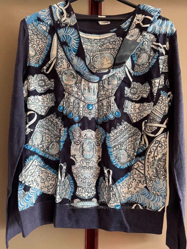 Hermes Hermes Ladies' Long Sleeve Top Silk and Cashmere Blend Size XS / US 0-2 / IT 36-38 - 1 Thumbnail