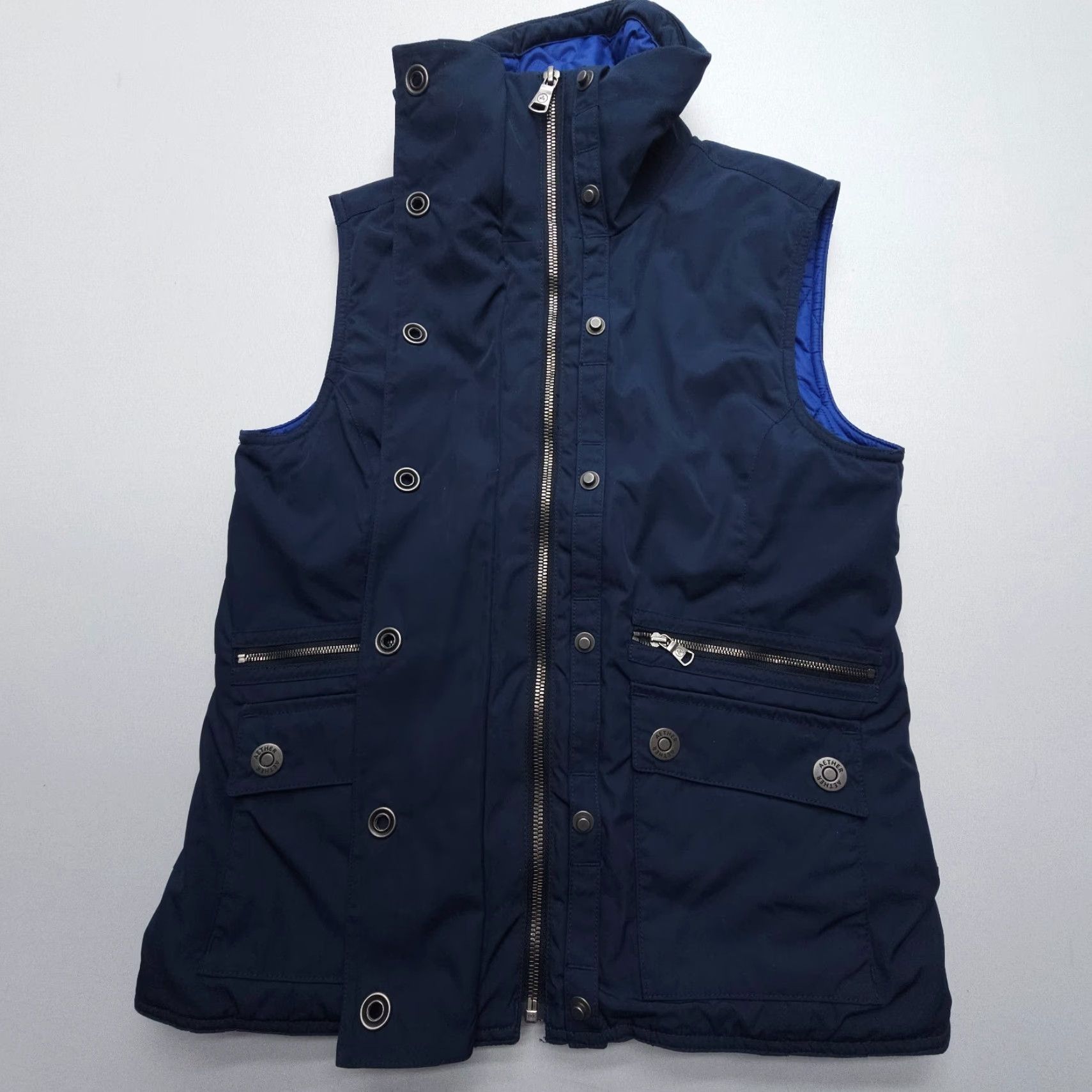 Vintage Aether Blue Total Eclipse Vega Vest Size 1 Snap Zip Insulated Riding Walking XS Vest Size XS Blue Aether Size XS / US 0-2 / IT 36-38 - 6 Thumbnail