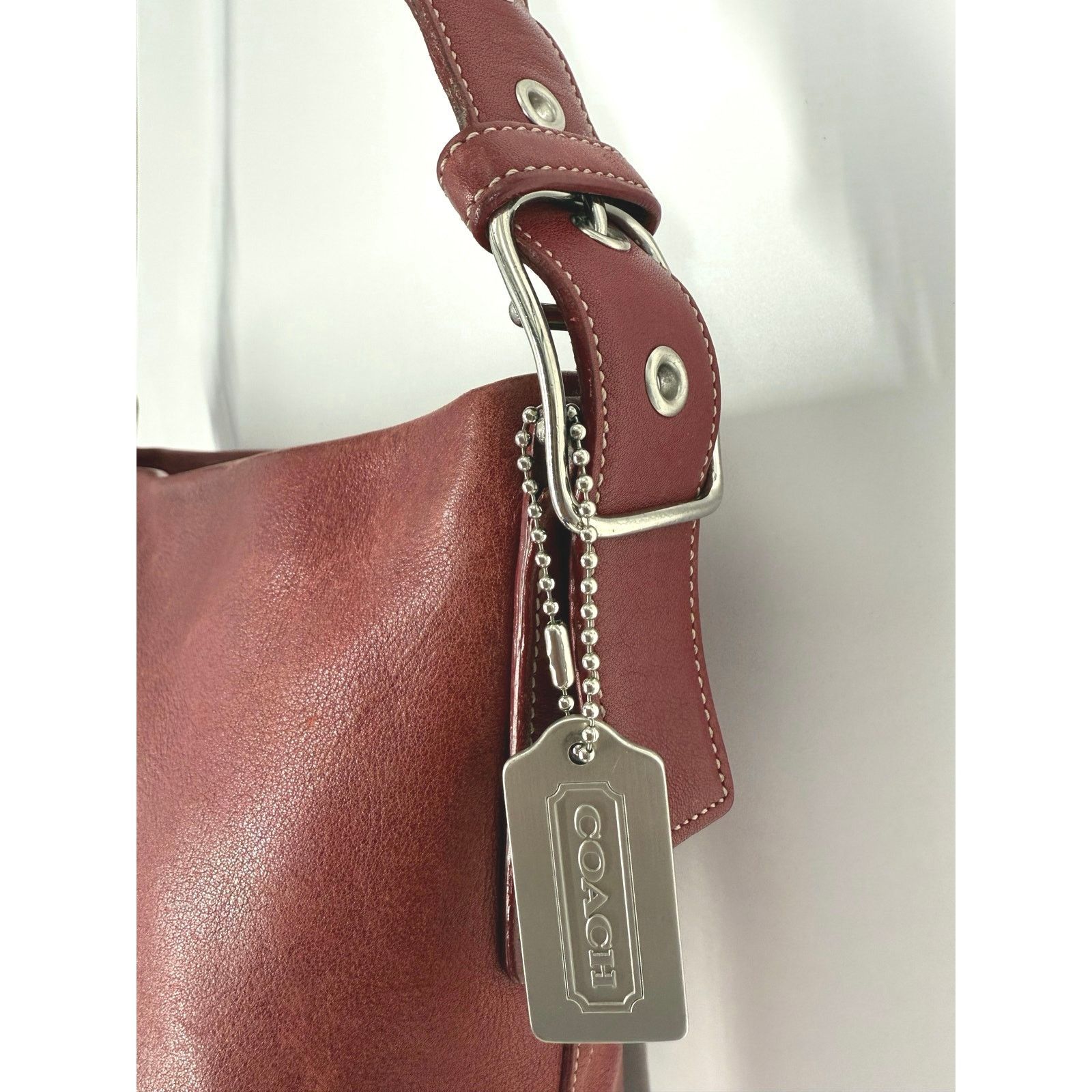 Coach Vintage COACH Legacy Soho Soft Red Leather Bucket Bag 9186 Size ONE SIZE - 6 Thumbnail