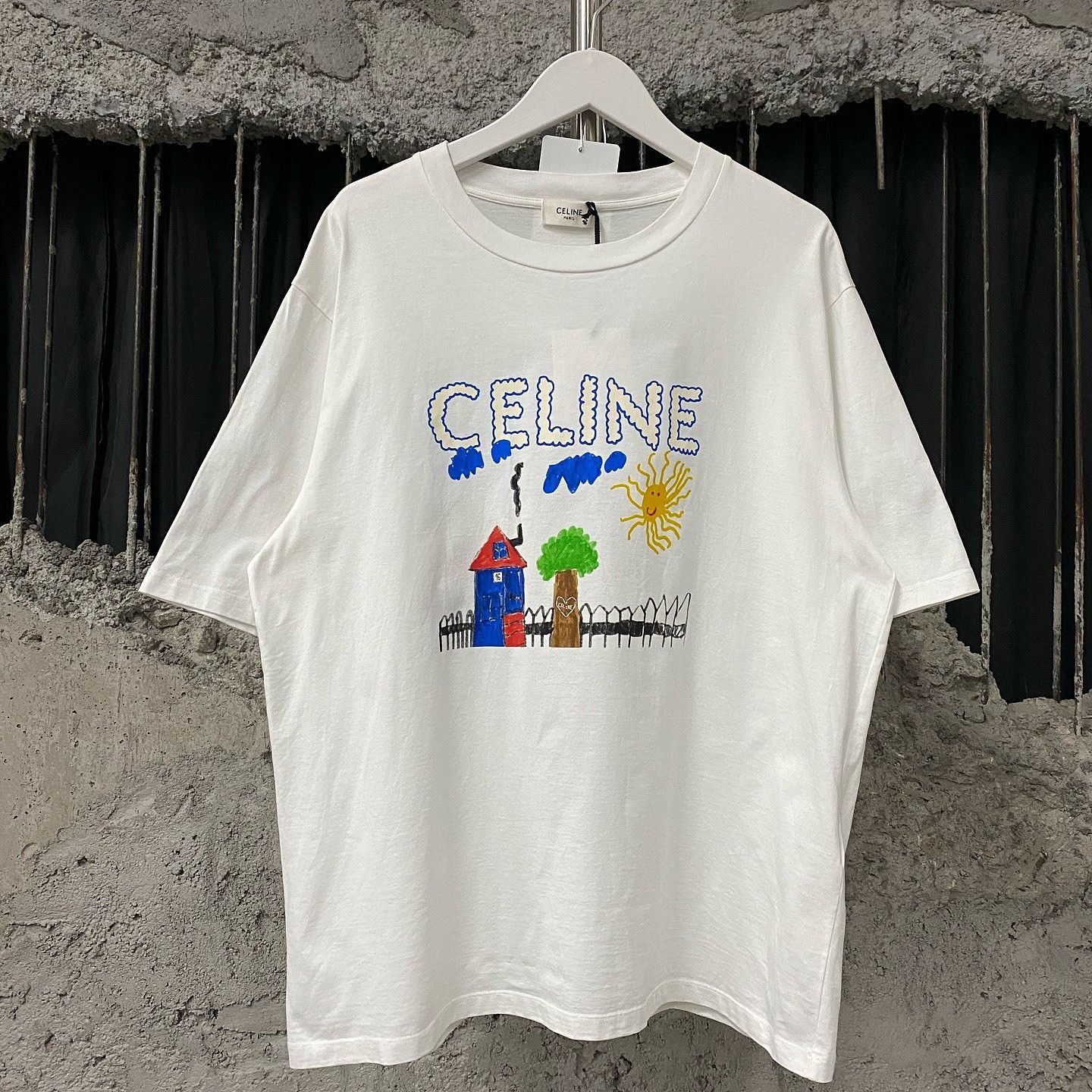 Celine Celine Drawing Graphic T-Shirt Size XS Size XS / US 0-2 / IT 36-38 - 1 Thumbnail