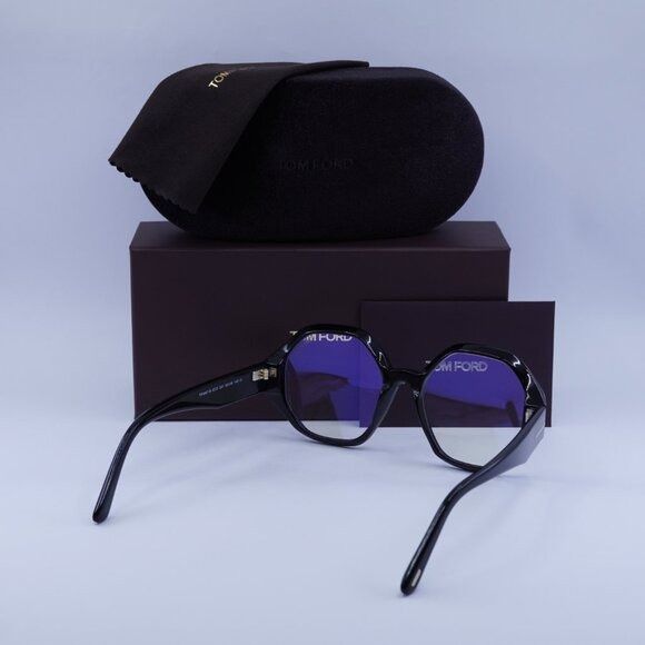 Tom Ford Tom Ford FT5967-B 001 Eyeglasses Black 53mm Geometric Frame Size ONE SIZE - 9 Thumbnail