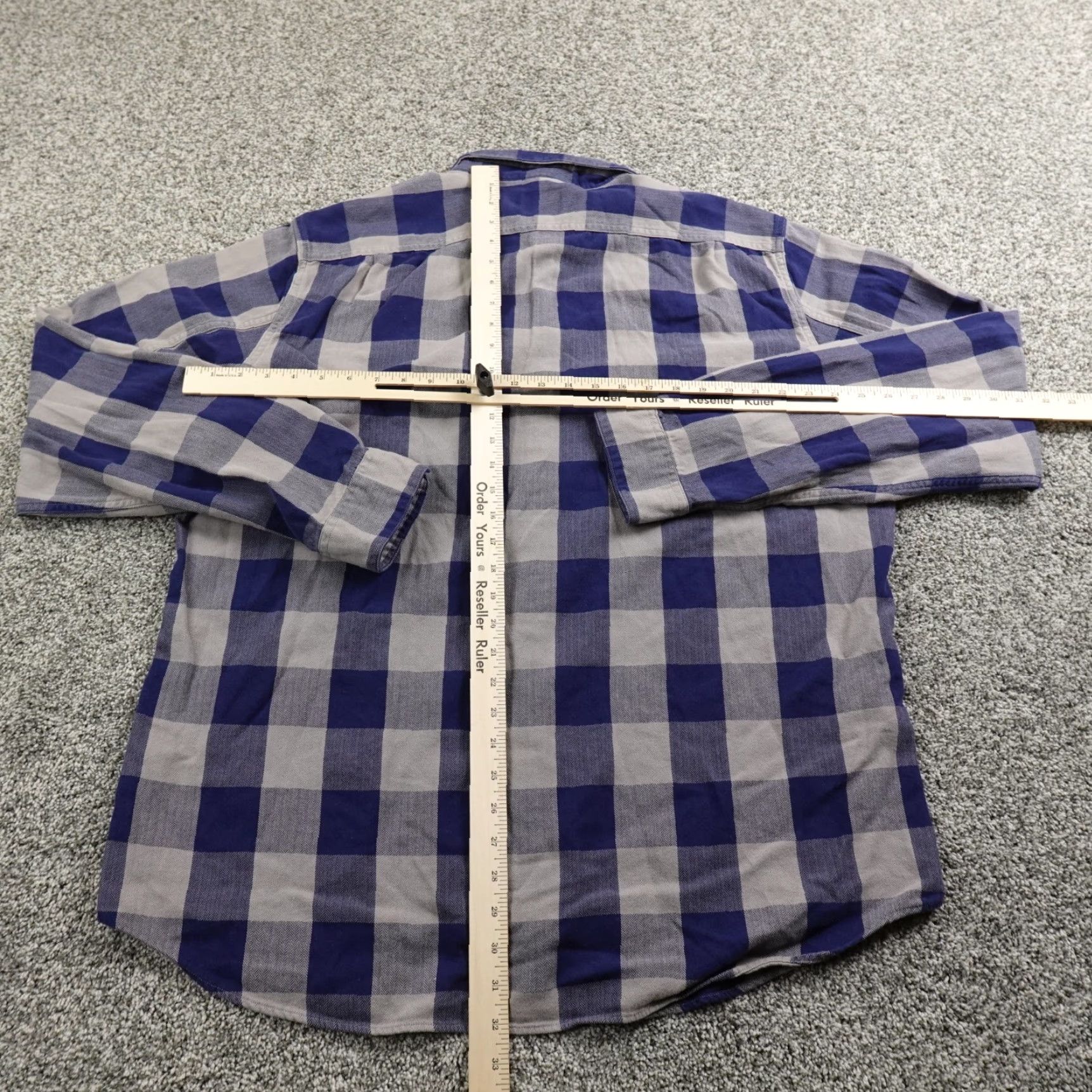 J.Crew J.CREW Shirt Mens 2XLT Blue Herringbone Flannel Heavy Long Sleeve Button Up Work Shirt Size US XXL / EU 58 / 5 - 4 Thumbnail