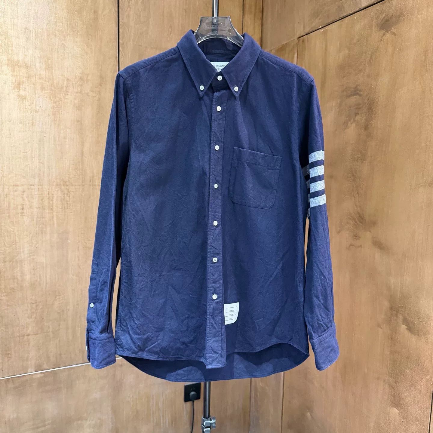 Thom Browne Thom Browne Striped Brown Shirt L Men Size US L / EU 52-54 / 3 - 1 Thumbnail