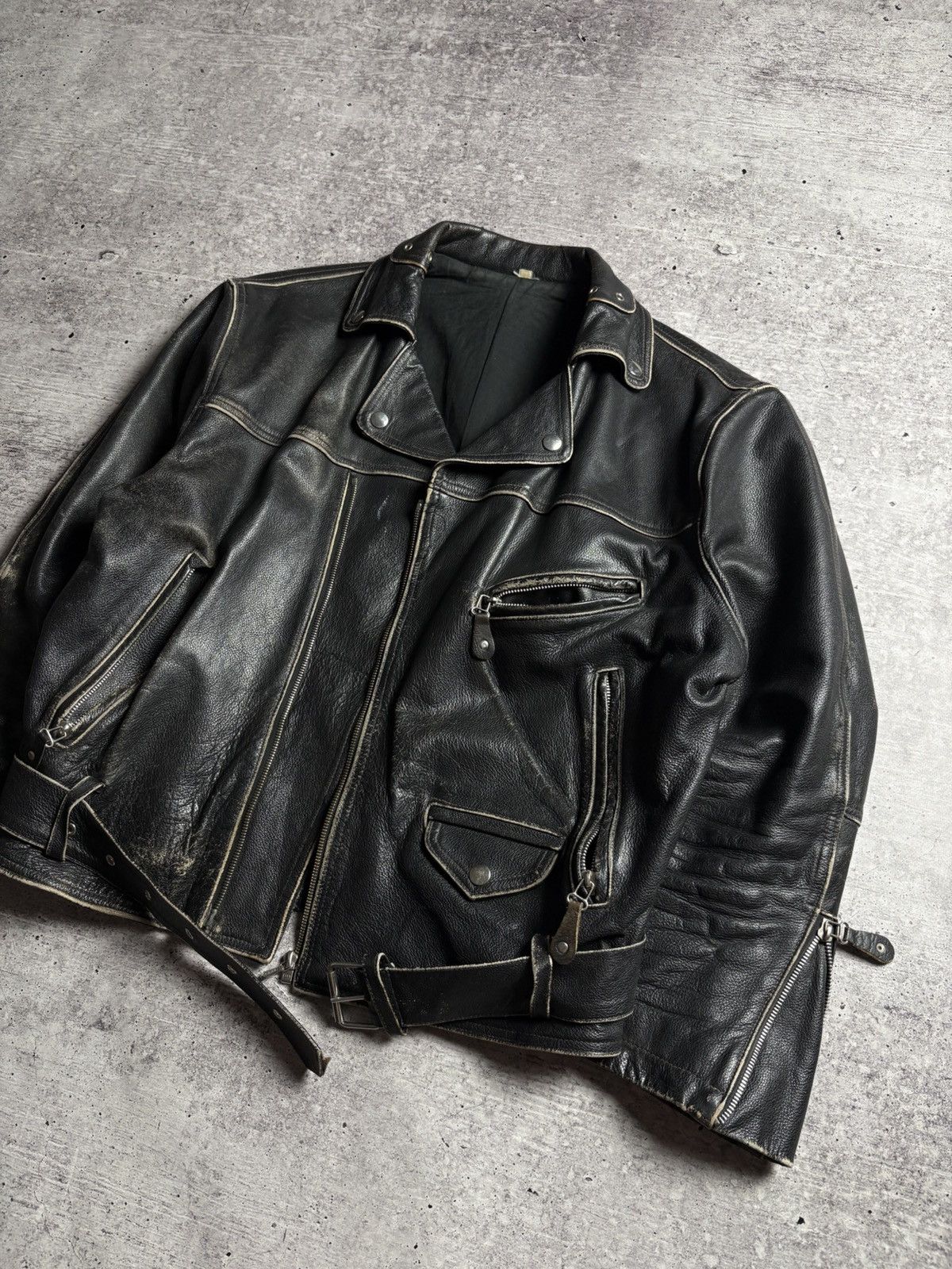 Vintage Vintage Rare Leather Jacket RiRi Size US M / EU 48-50 / 2 - 2 Thumbnail