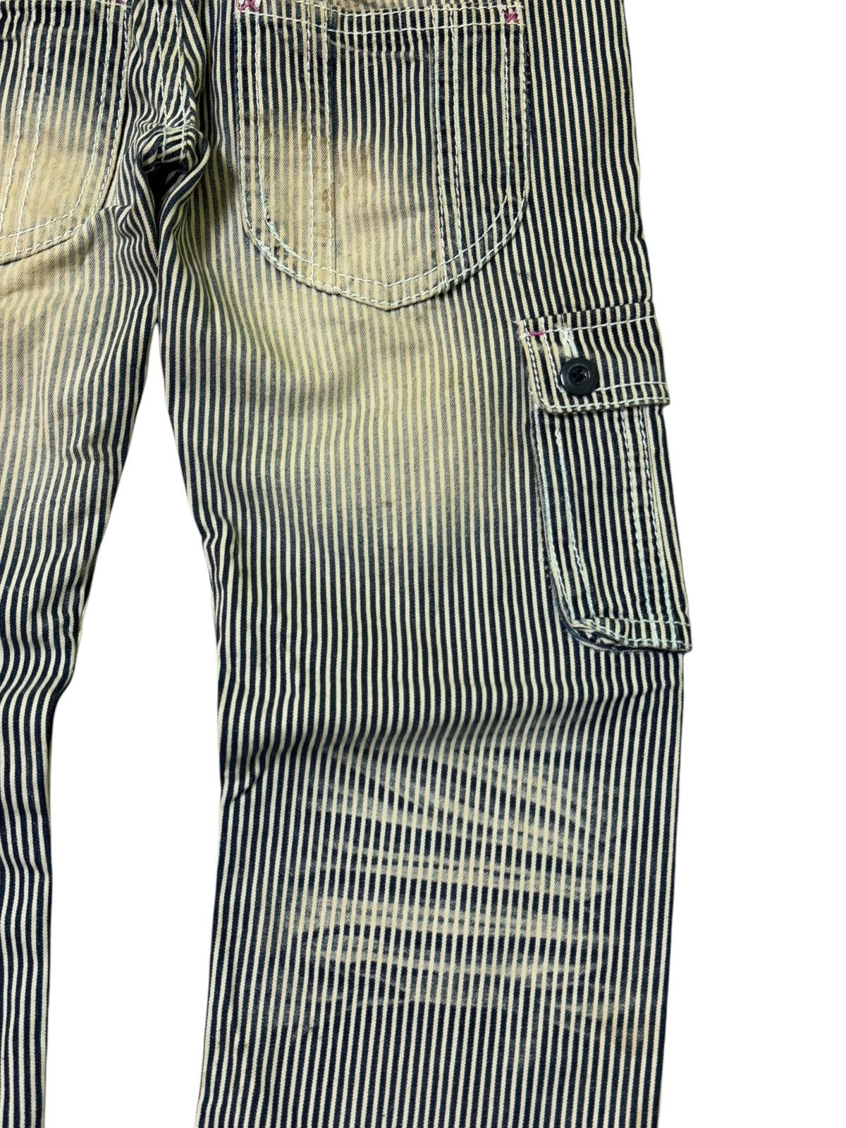 Japanese Brand HICKORY BLUE MOON BLUE CARGO ACID WASHED DISTRESSED JEANS Size US 32 / EU 48 - 15 Thumbnail
