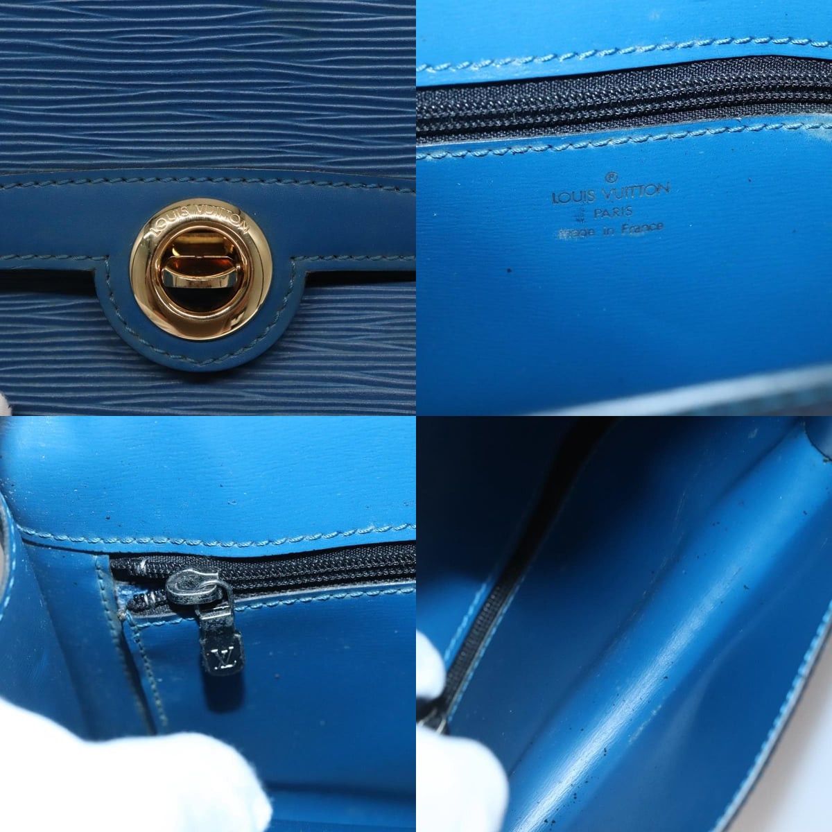 Louis Vuitton LOUIS VUITTON Epi Pochette Arche Shoulder Bag Blue M52575 Size ONE SIZE - 11 Thumbnail