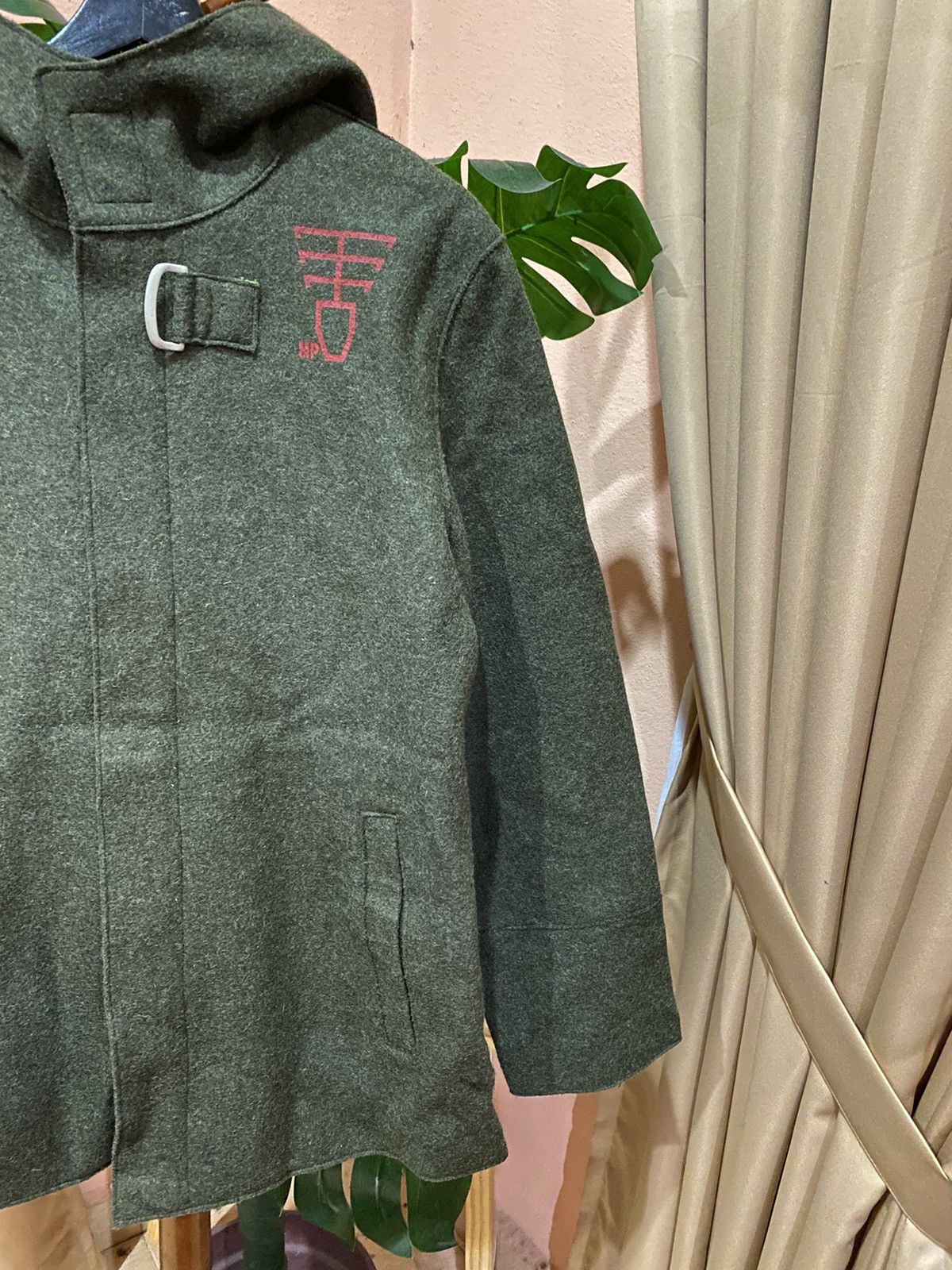 PPFM PPFM Avant-Garde Green Wool-Blend Hood Jacket Bold Graphics Size US S / EU 44-46 / 1 - 4 Thumbnail