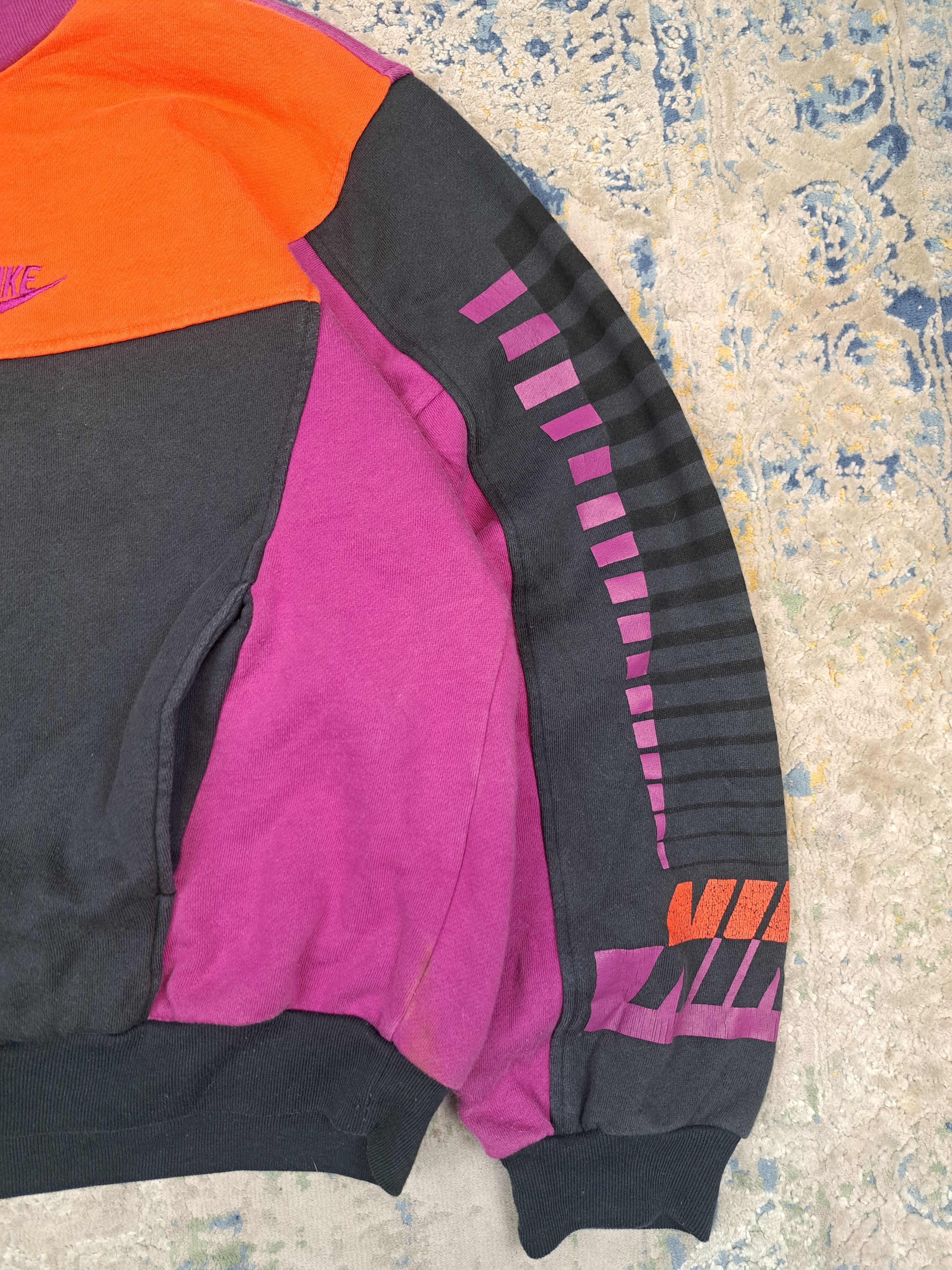 Nike Vintage 80s Nike Colour Block Boxy Sweatshirt Mini Swoosh Size US M / EU 48-50 / 2 - 3 Thumbnail