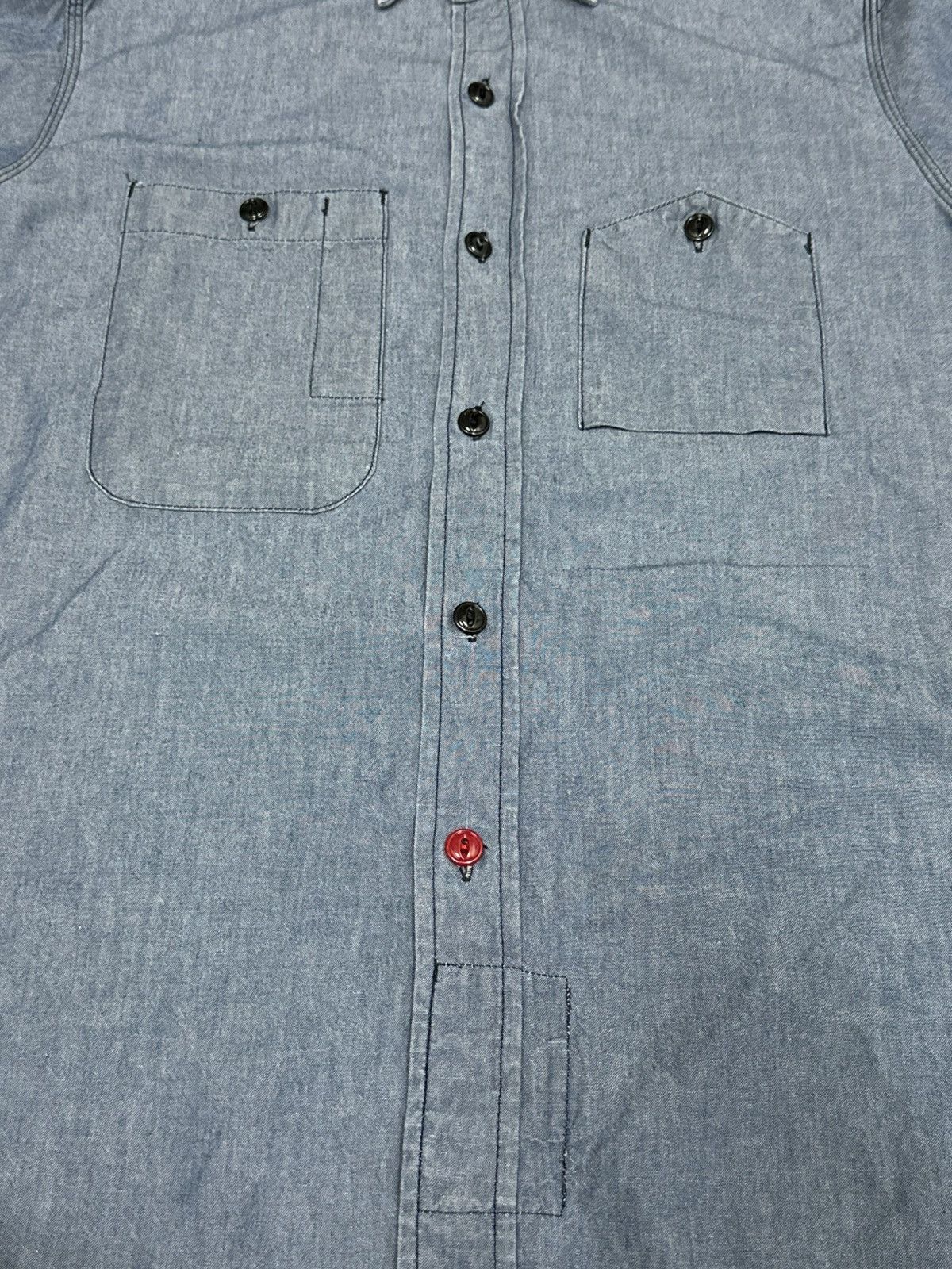Engineered Garments Engineered Garments Work Shirt In Indigo Cotton Chambray Size US M / EU 48-50 / 2 - 15 Thumbnail