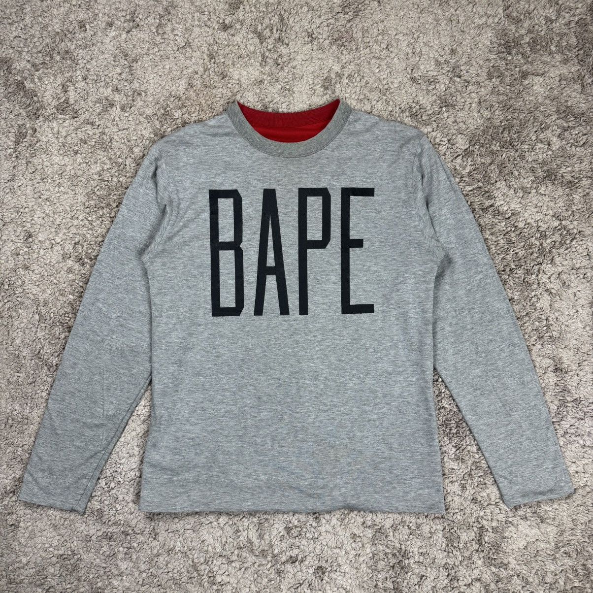 Bape Vintage Bape Busy Work Reversible Longsleeve T-shirt Size US M / EU 48-50 / 2 - 3 Thumbnail