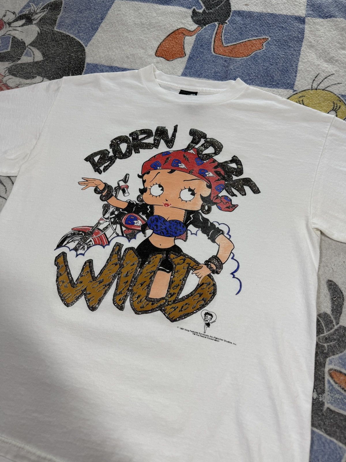 Vintage Vintage Betty boop born to be wild tee Size US L / EU 52-54 / 3 - 2 Thumbnail