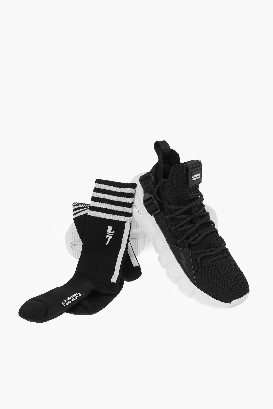 image of Neil Barrett Og1Mm1223 Sneaker In Black, Men's (Size 7)