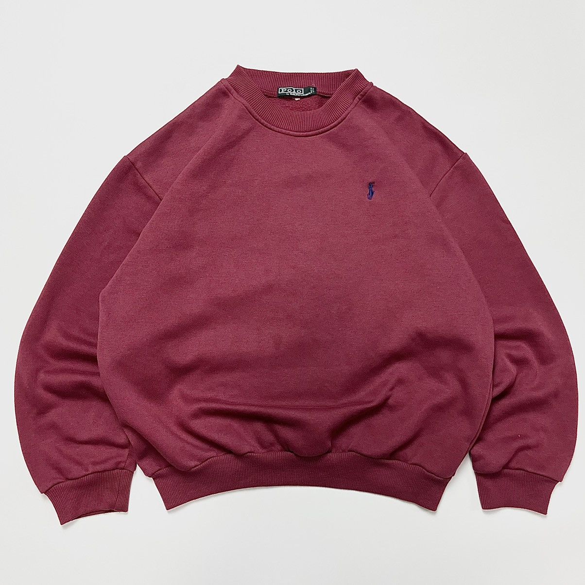 Polo Ralph Lauren Rare 80s Ralph Lauren Made in USA Burgundy Sweatshirt Size US S / EU 44-46 / 1 - 1 Thumbnail