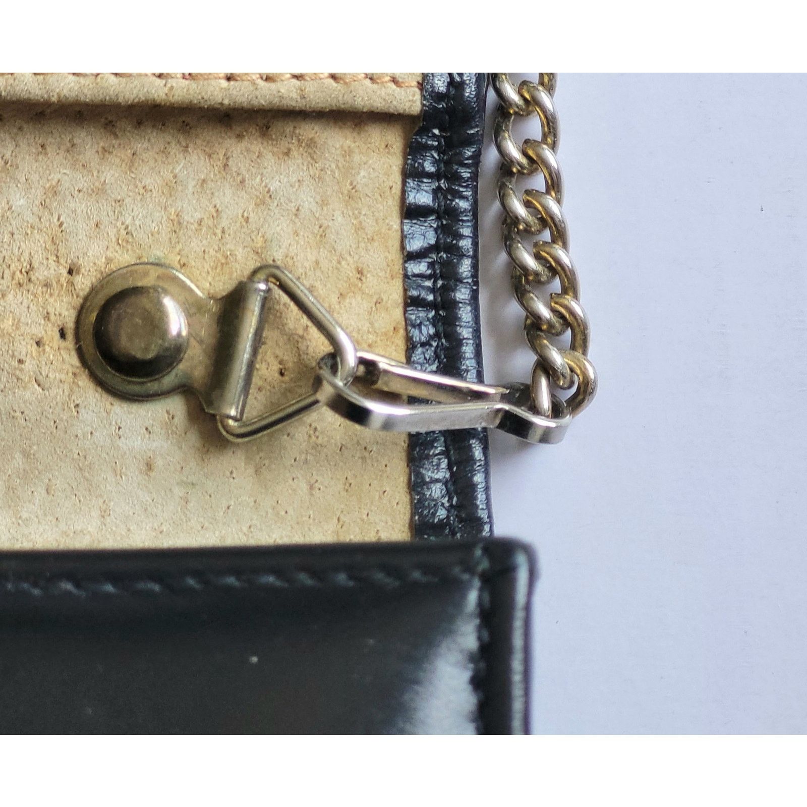 Pierre Cardin Vintage Pierre Cardin Clutch Shoulder Bag Black Leather 70s Size ONE SIZE - 9 Thumbnail